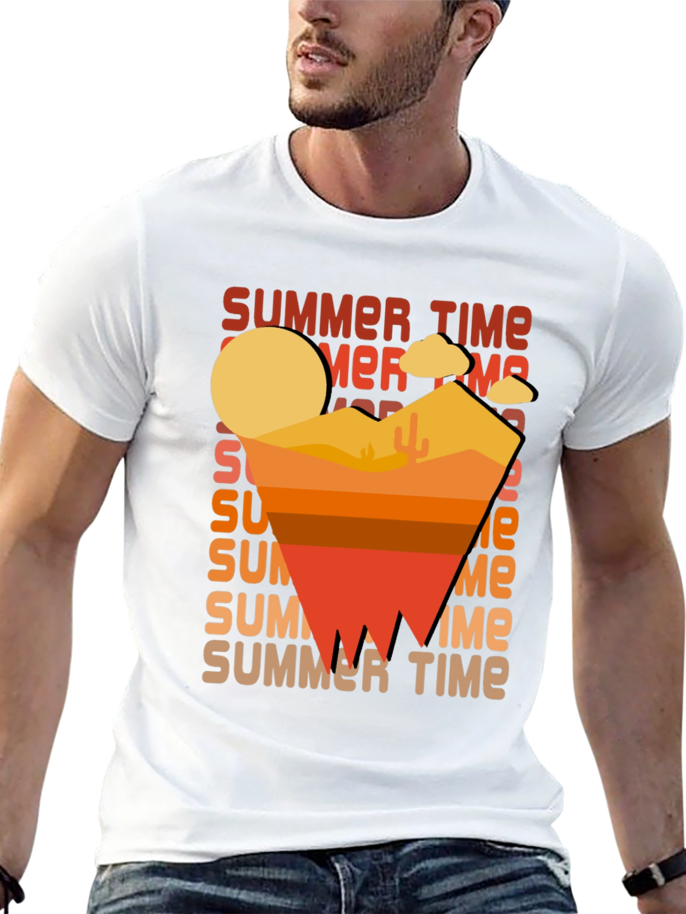 Summer Time Desert Graphic T-Shirt