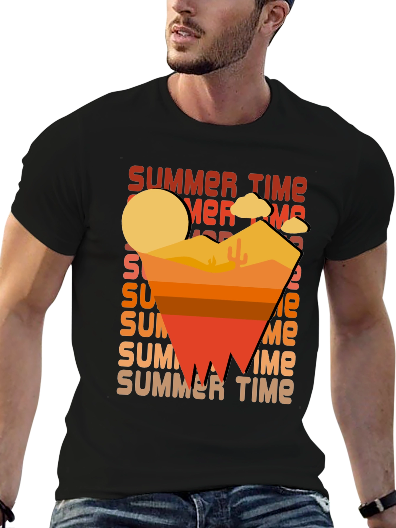 Summer Time Desert Graphic T-Shirt