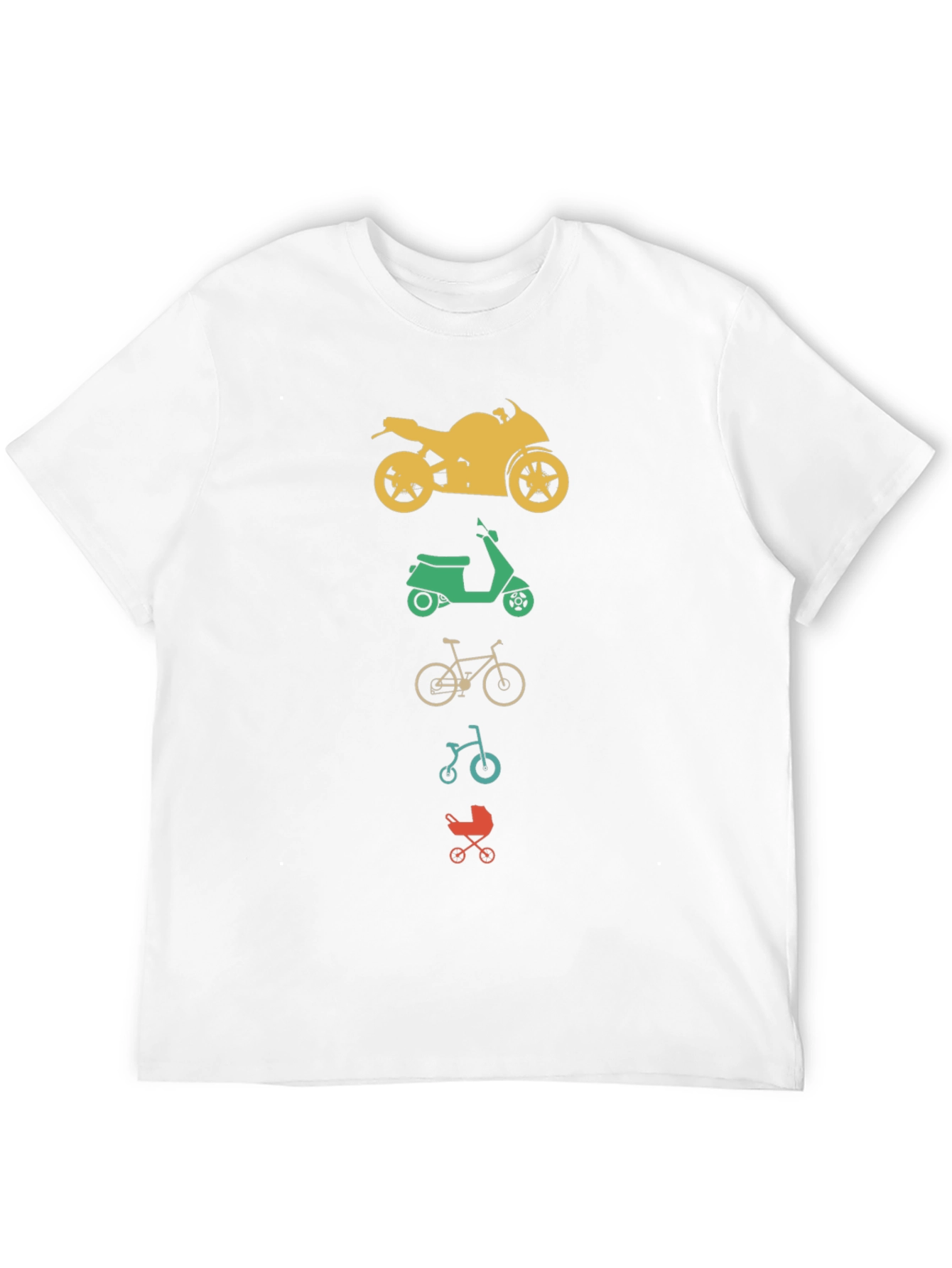 Vehicles T-Shirt: Motorcycle Scooter Bicycle Stroller