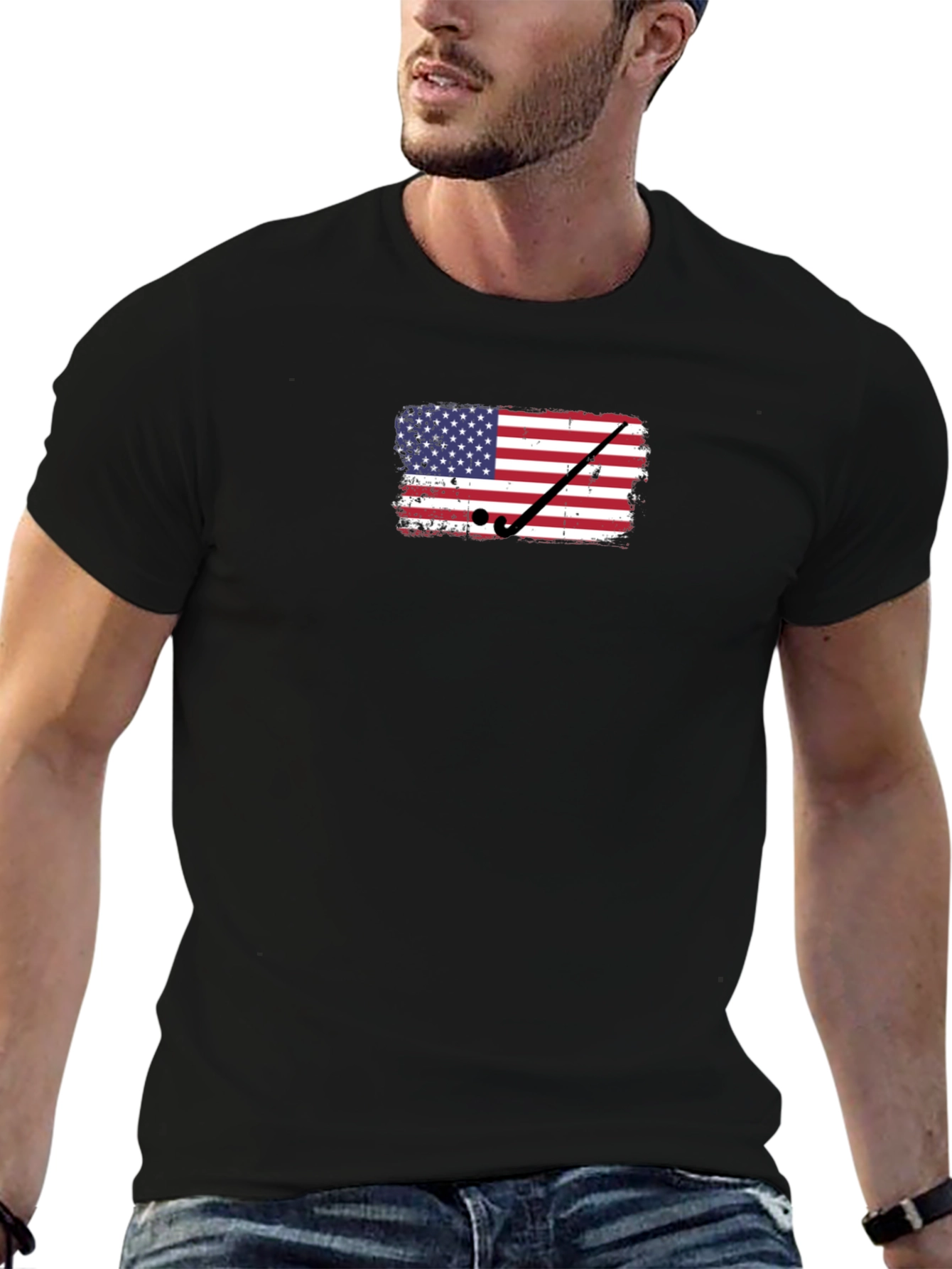 American Flag Golf T-Shirt