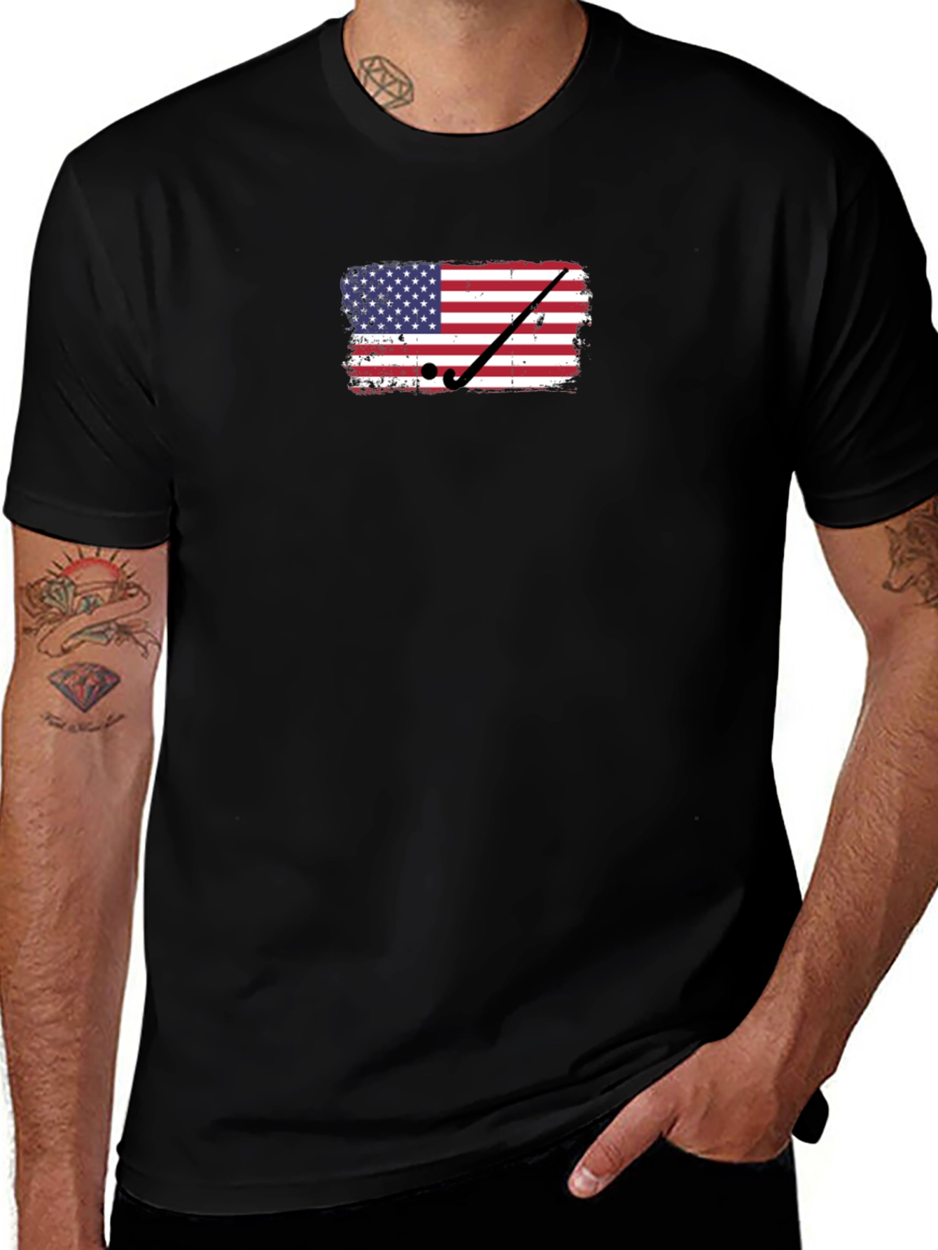 American Flag Golf T-Shirt