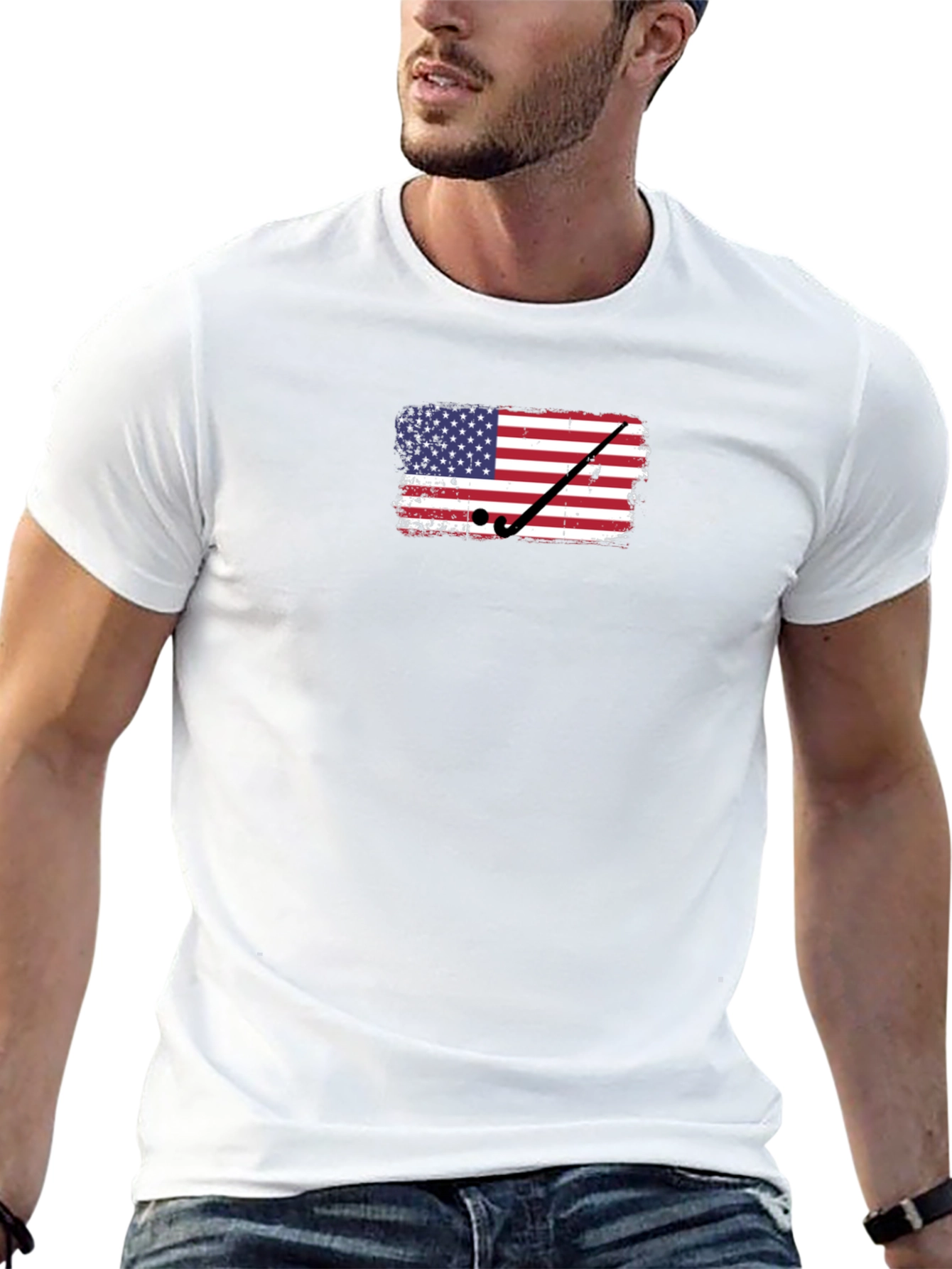 American Flag Golf T-Shirt