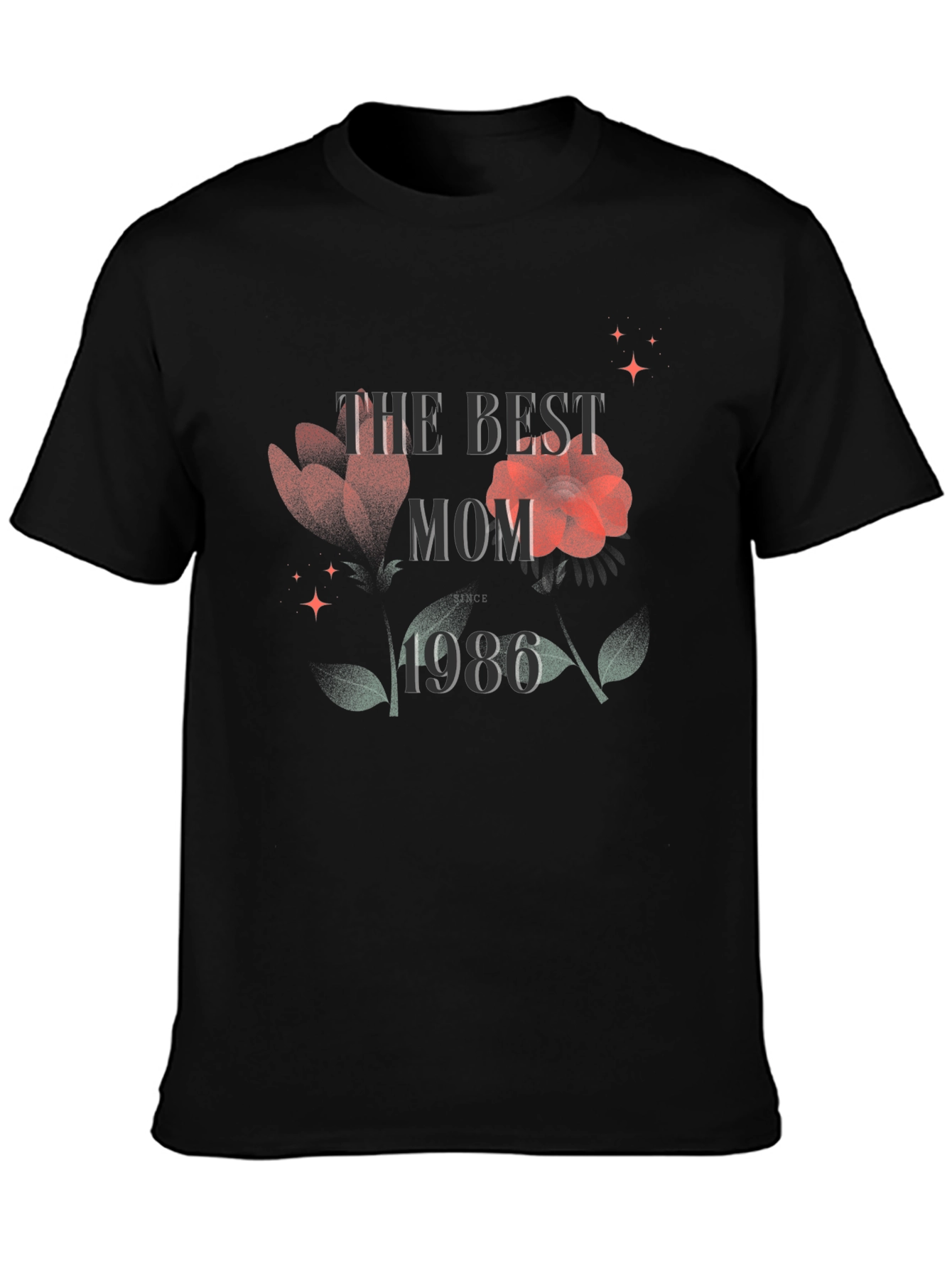 Best Mom 1986 Floral Graphic Tee