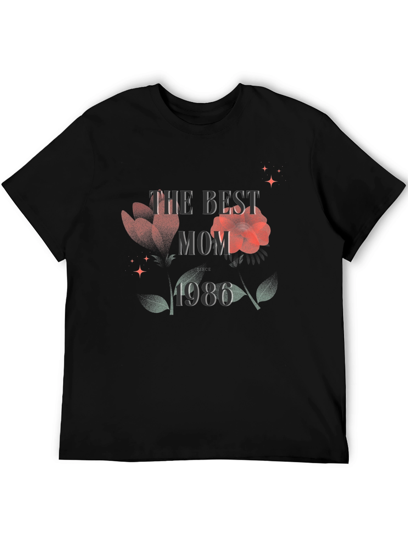 Best Mom 1986 Floral Graphic Tee