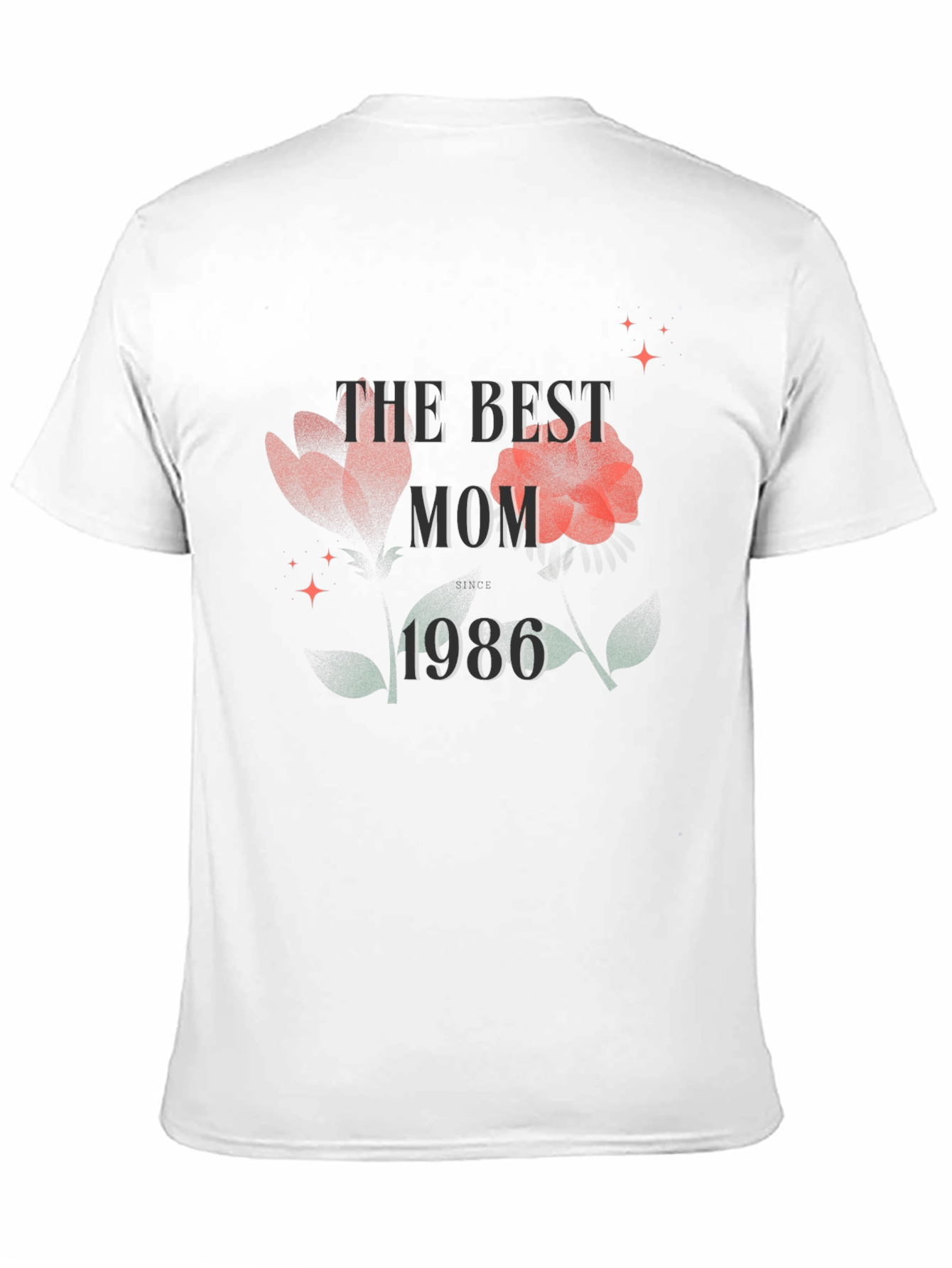 Best Mom 1986 Floral Graphic Tee