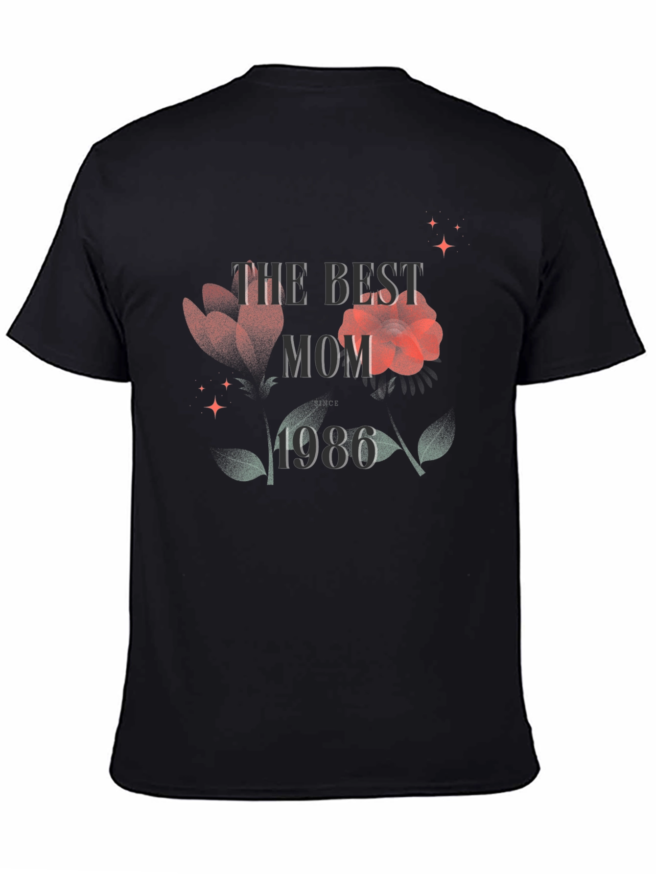 Best Mom 1986 Floral Graphic Tee