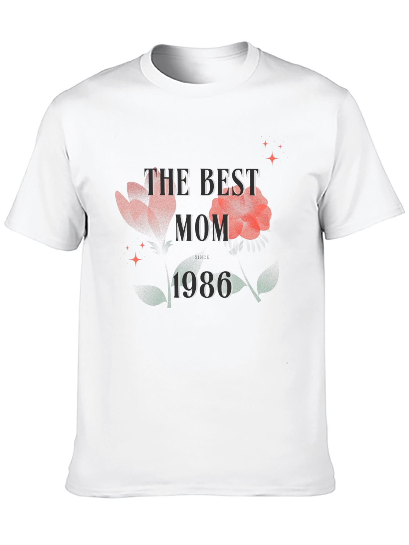 Best Mom 1986 Floral Graphic Tee