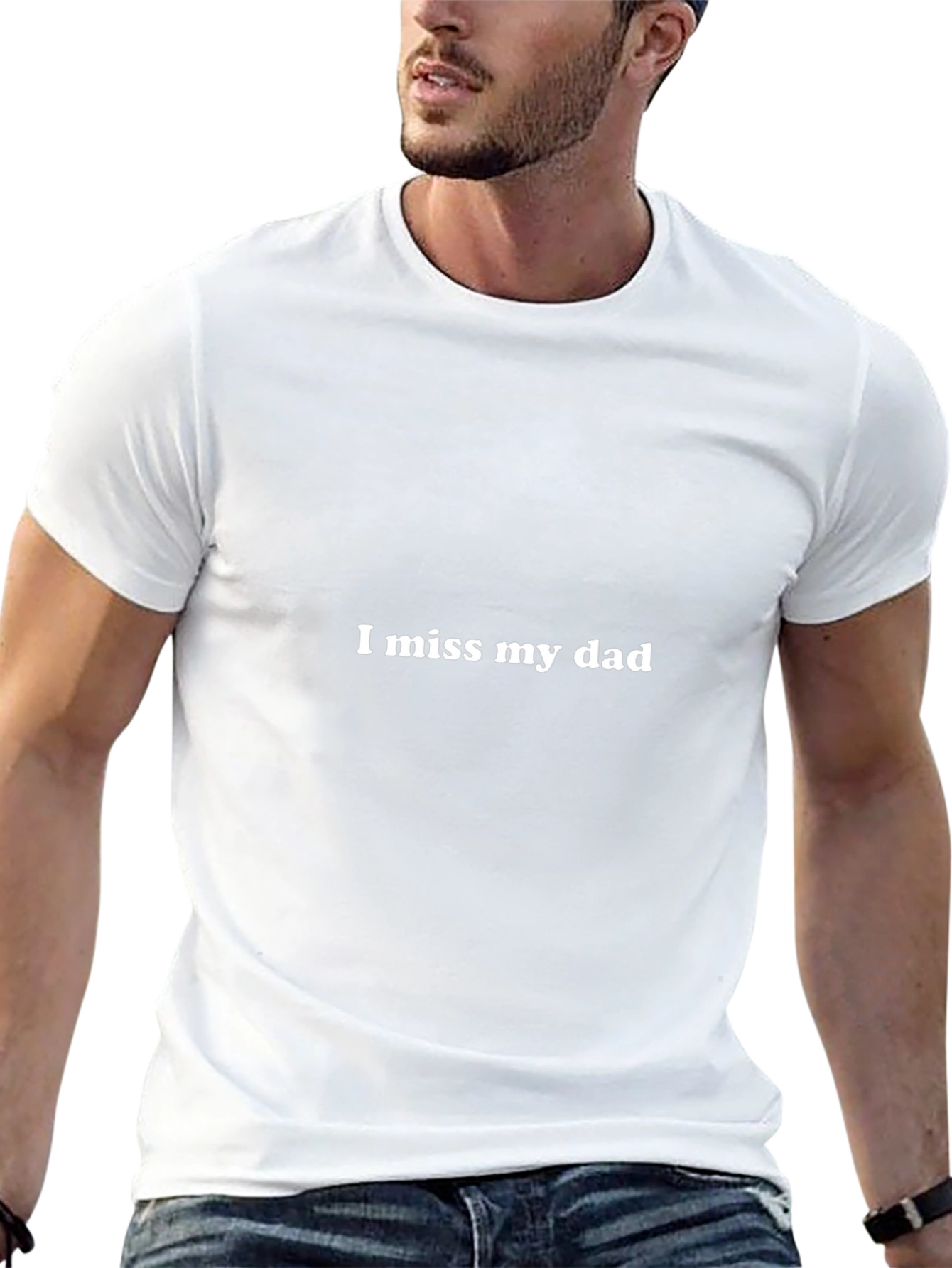 I Miss My Dad Black T-Shirt