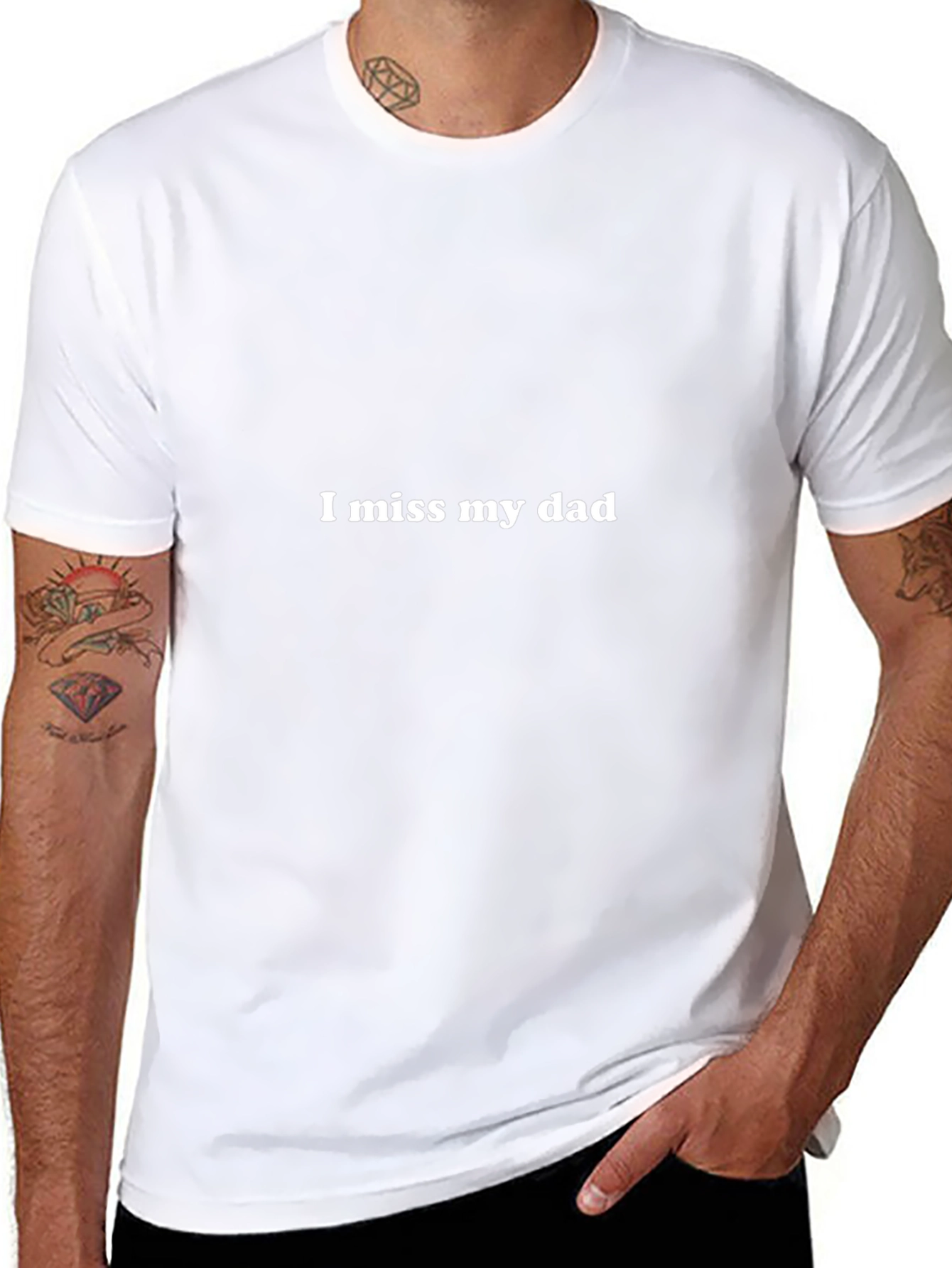 I Miss My Dad Black T-Shirt