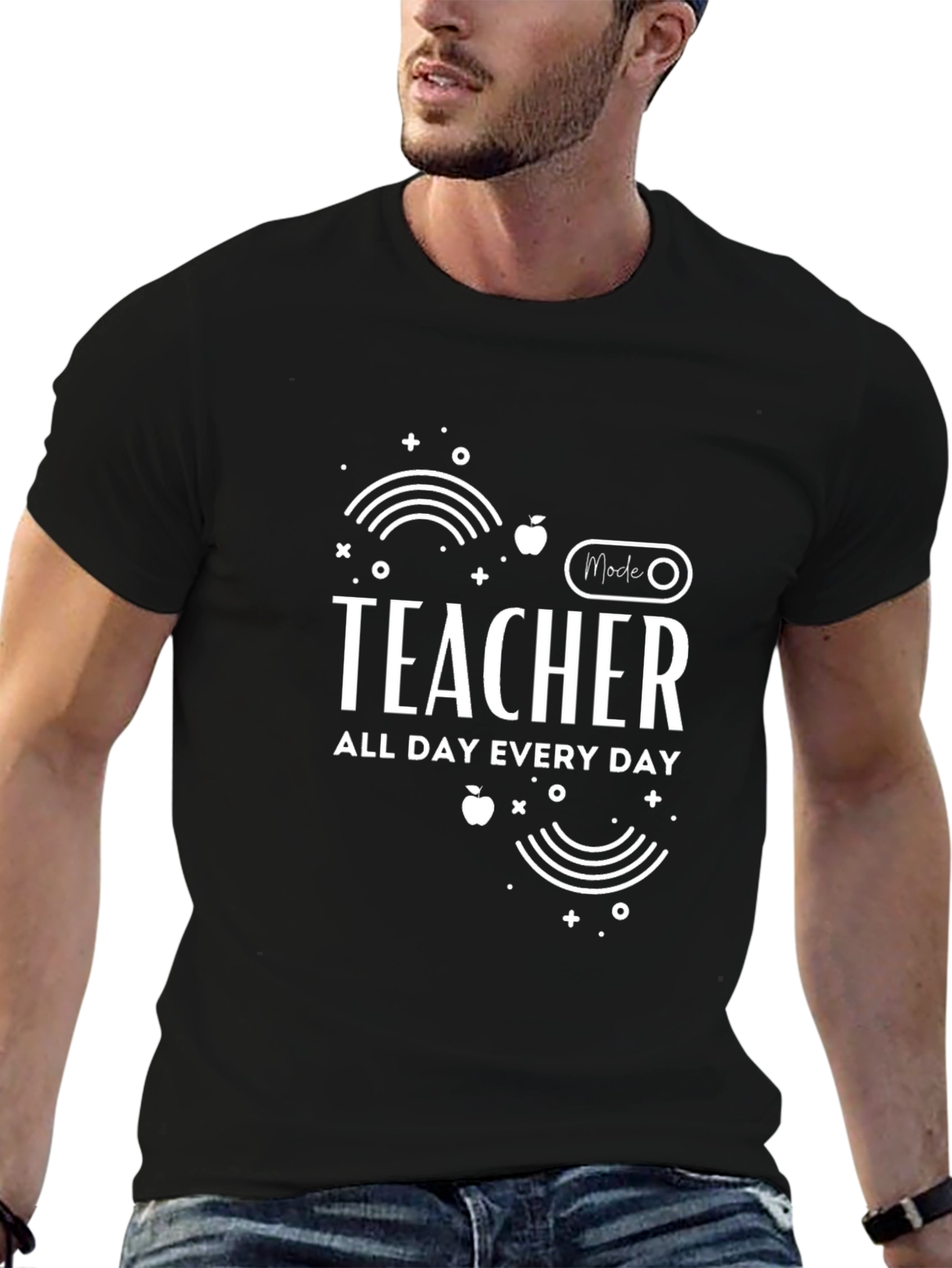 Teacher Mode All Day Every Day Black T-Shirt