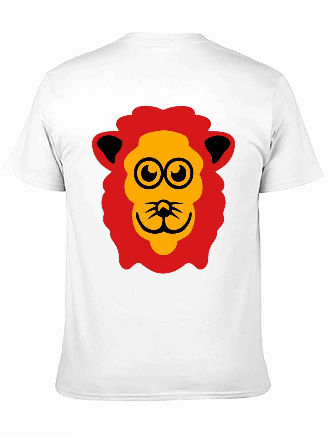 Fun Lion Graphic Tee - Black Cotton T-Shirt