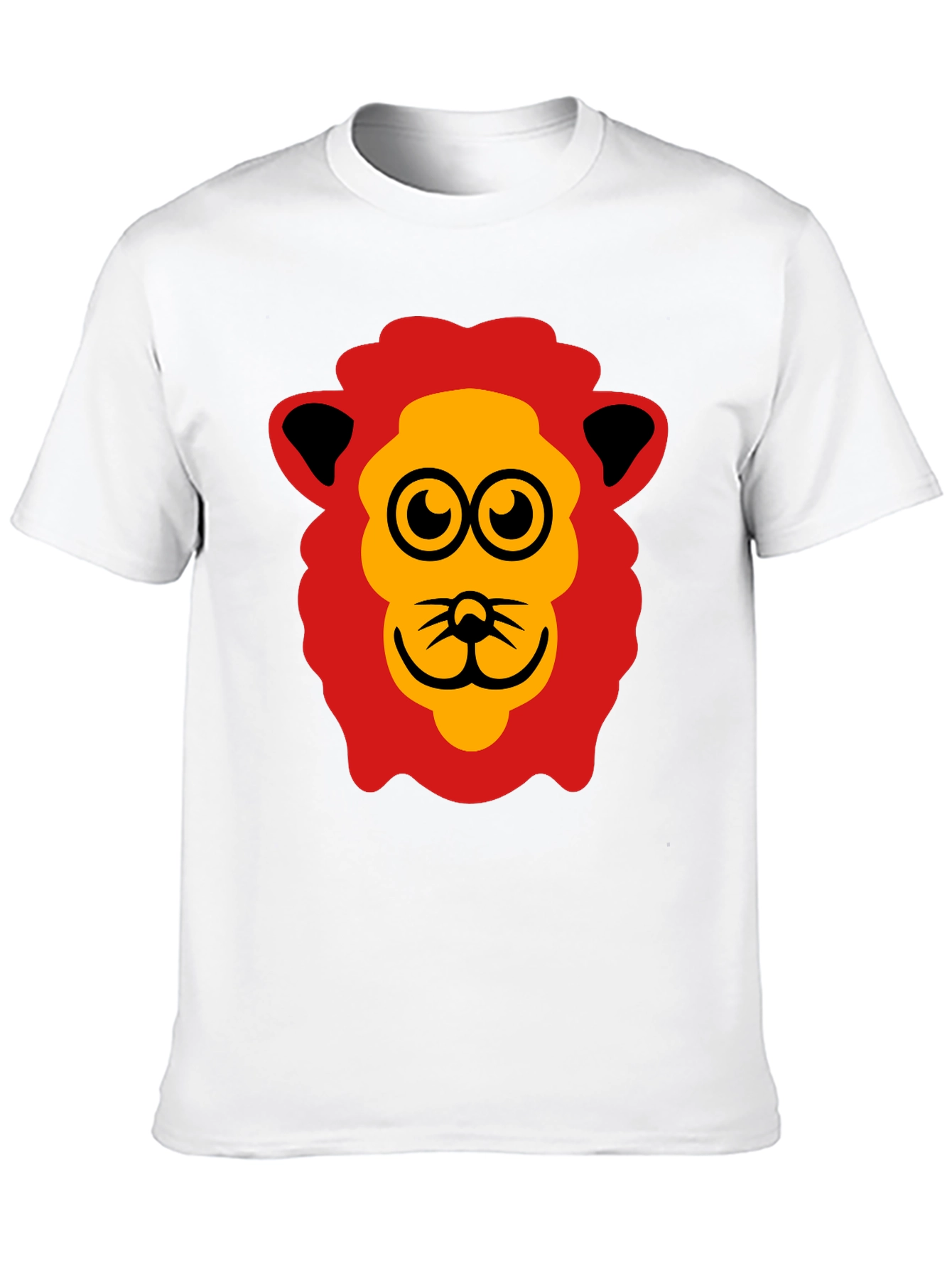 Fun Lion Graphic Tee - Black Cotton T-Shirt