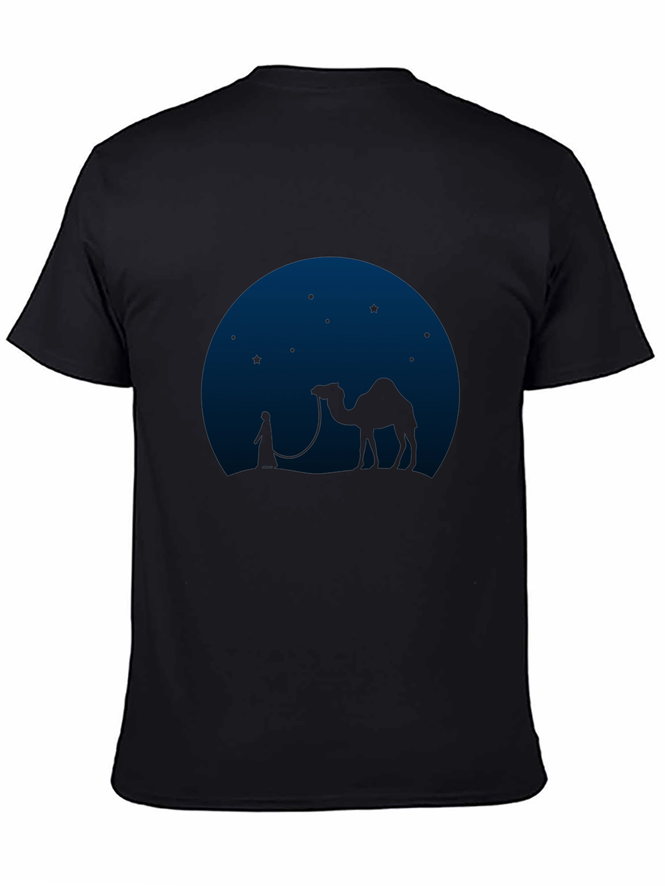 Desert Night T-Shirt - Camel Silhouette Graphic Tee