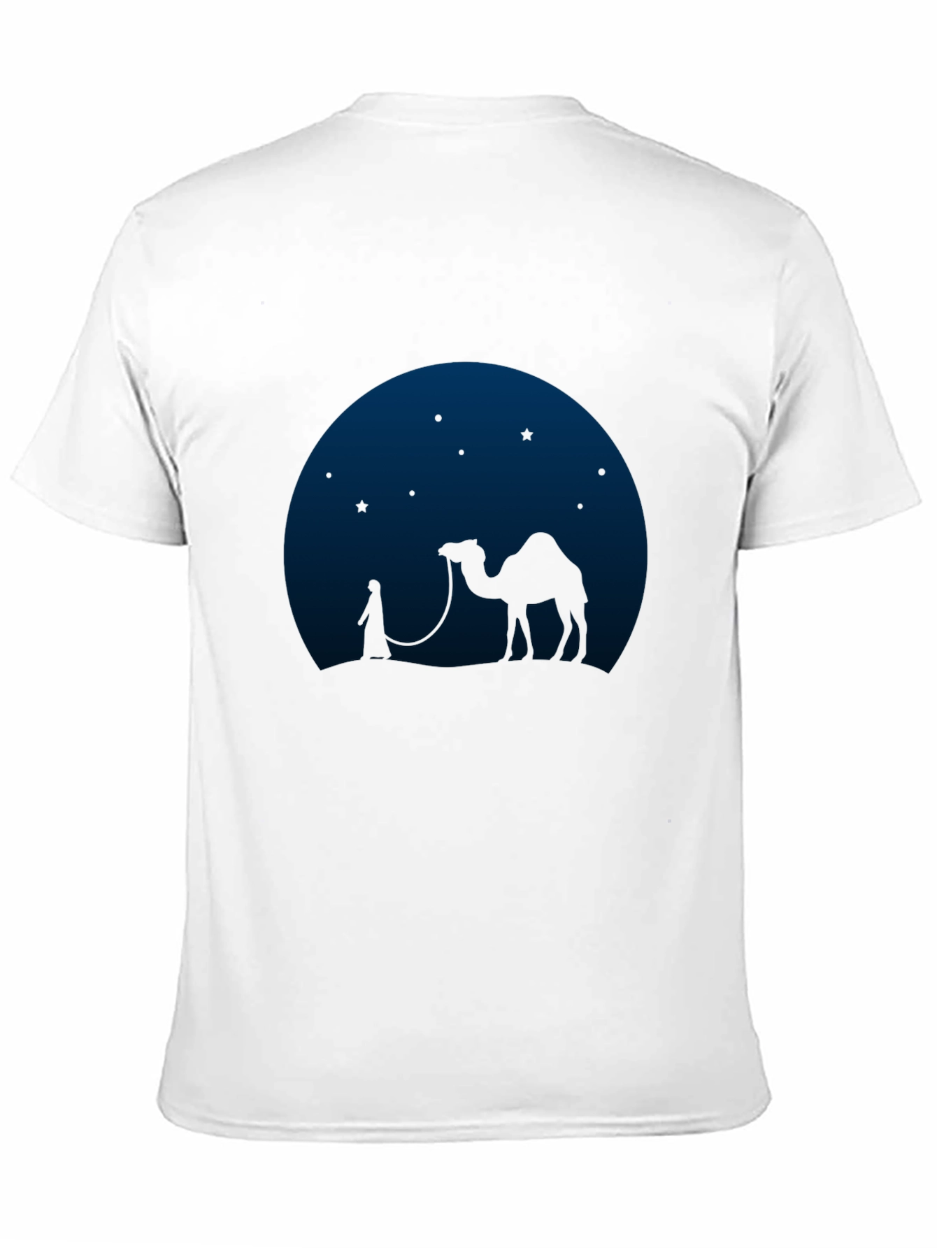 Desert Night T-Shirt - Camel Silhouette Graphic Tee
