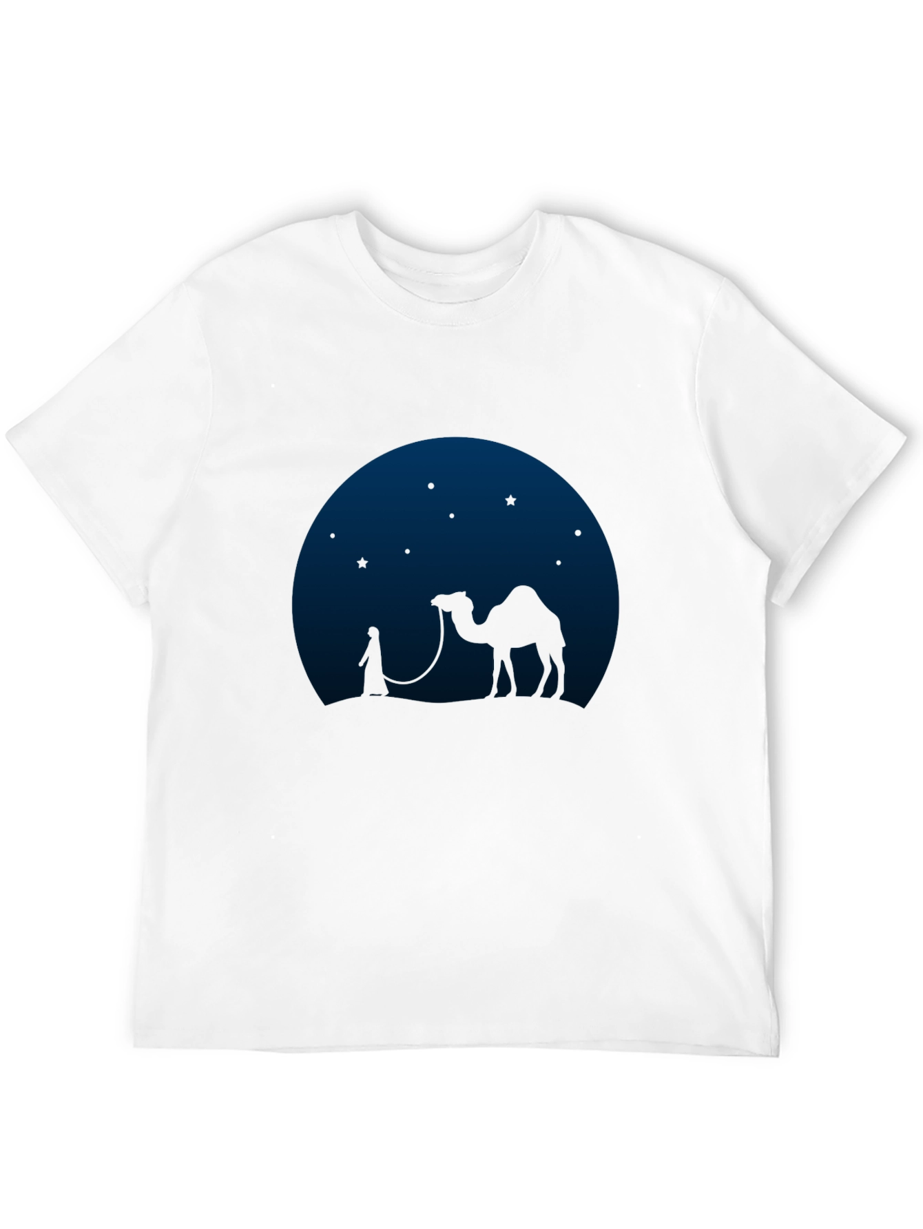Desert Night T-Shirt - Camel Silhouette Graphic Tee