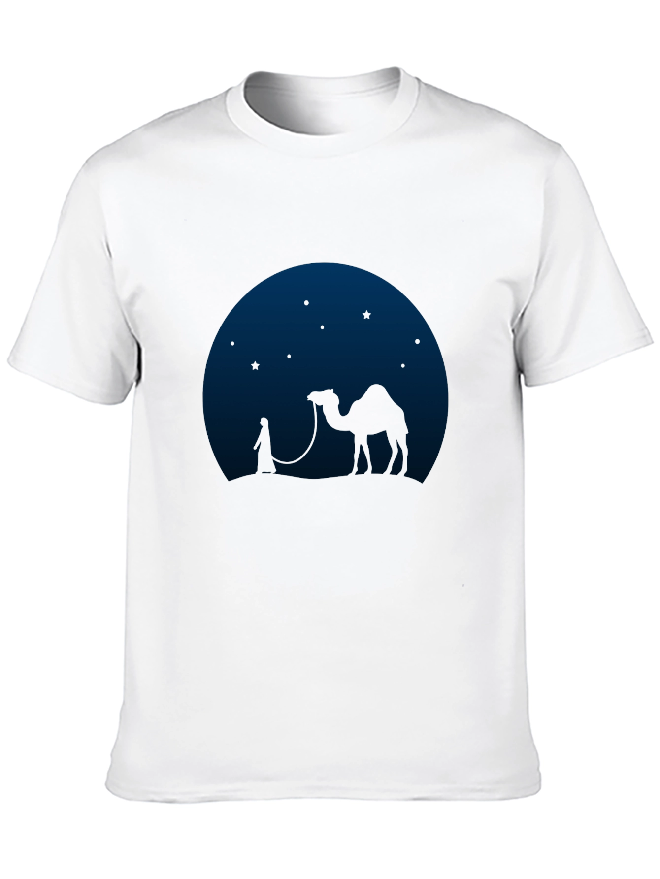 Desert Night T-Shirt - Camel Silhouette Graphic Tee