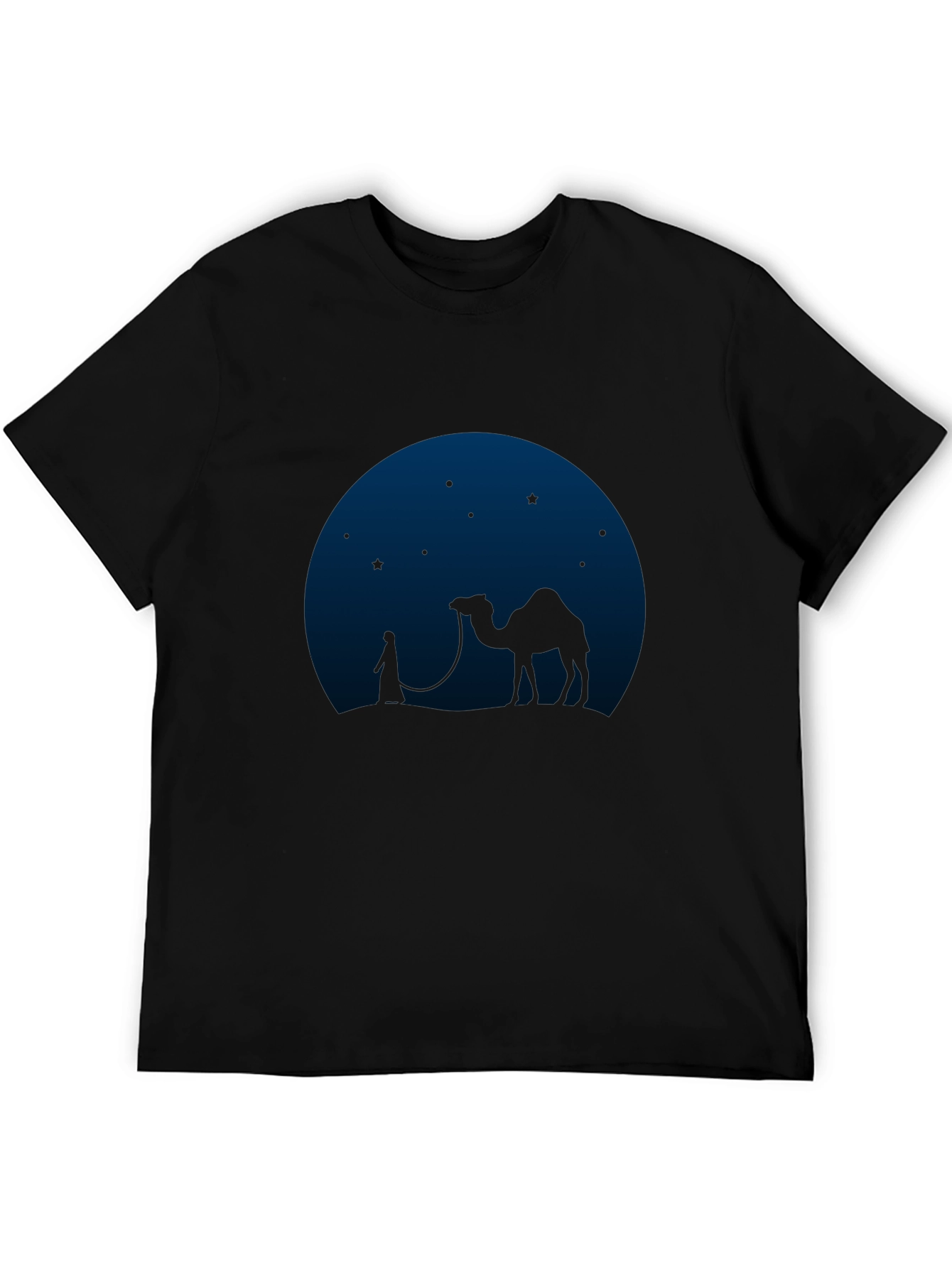 Desert Night T-Shirt - Camel Silhouette Graphic Tee