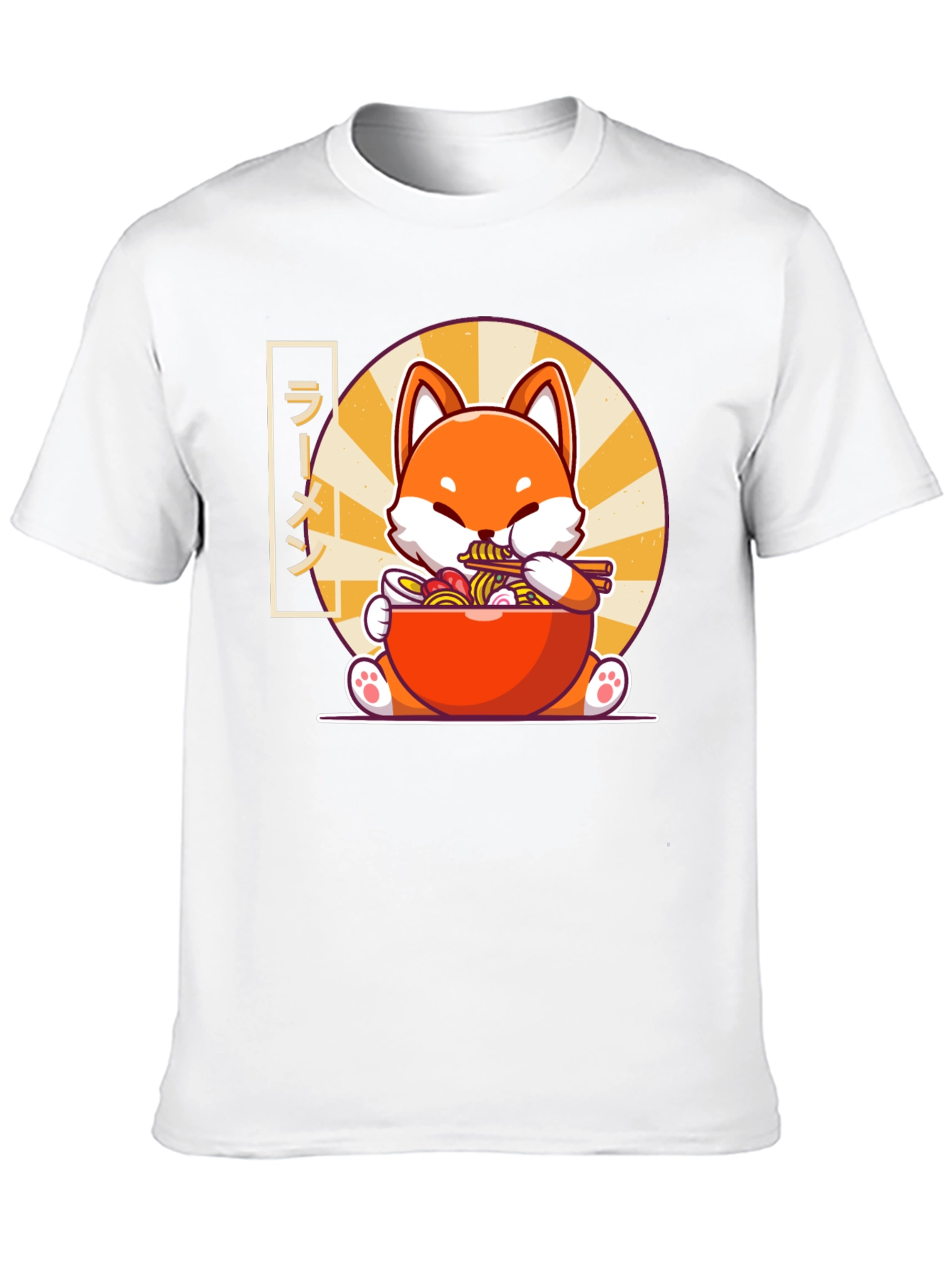 Ramen Fox T-Shirt - Cute Anime Graphic Tee