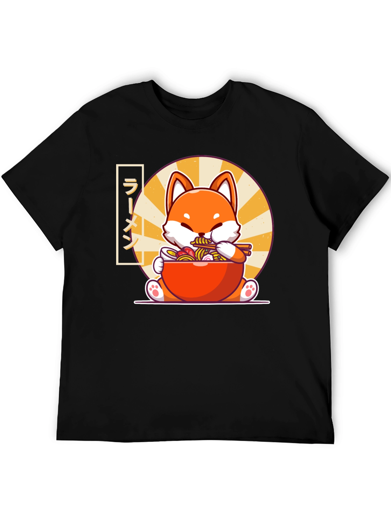 Ramen Fox T-Shirt - Cute Anime Graphic Tee