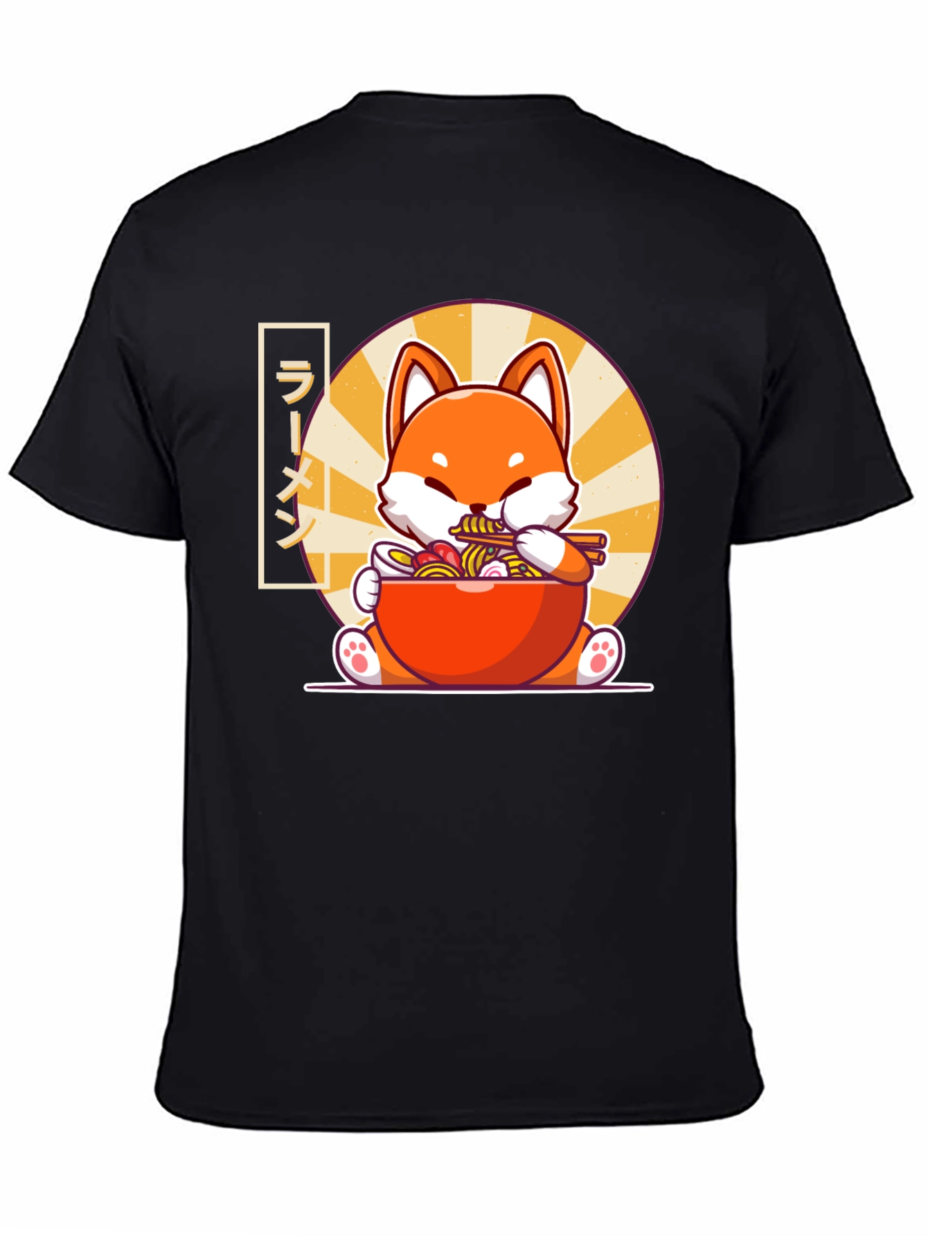 Ramen Fox T-Shirt - Cute Anime Graphic Tee