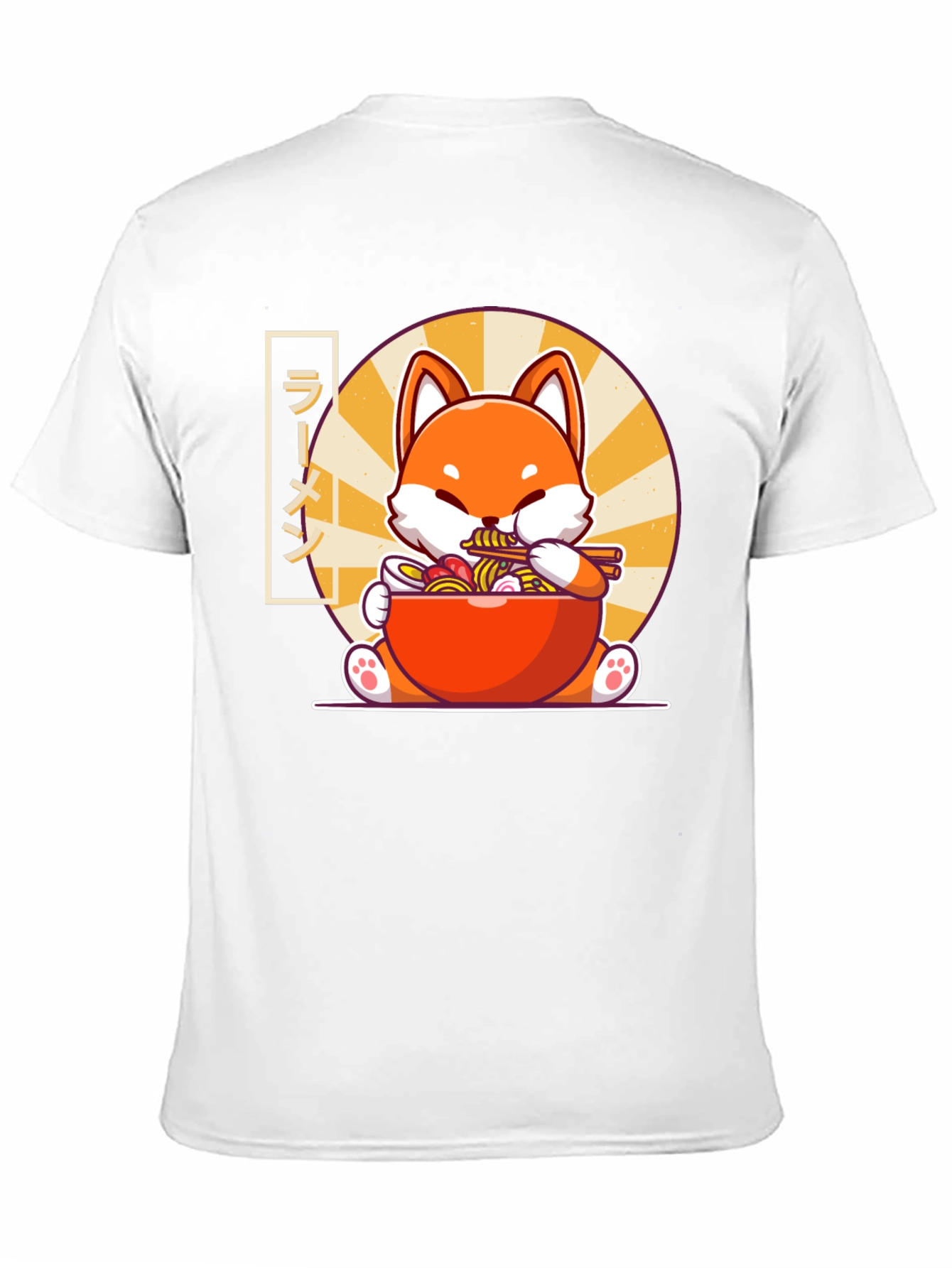 Ramen Fox T-Shirt - Cute Anime Graphic Tee