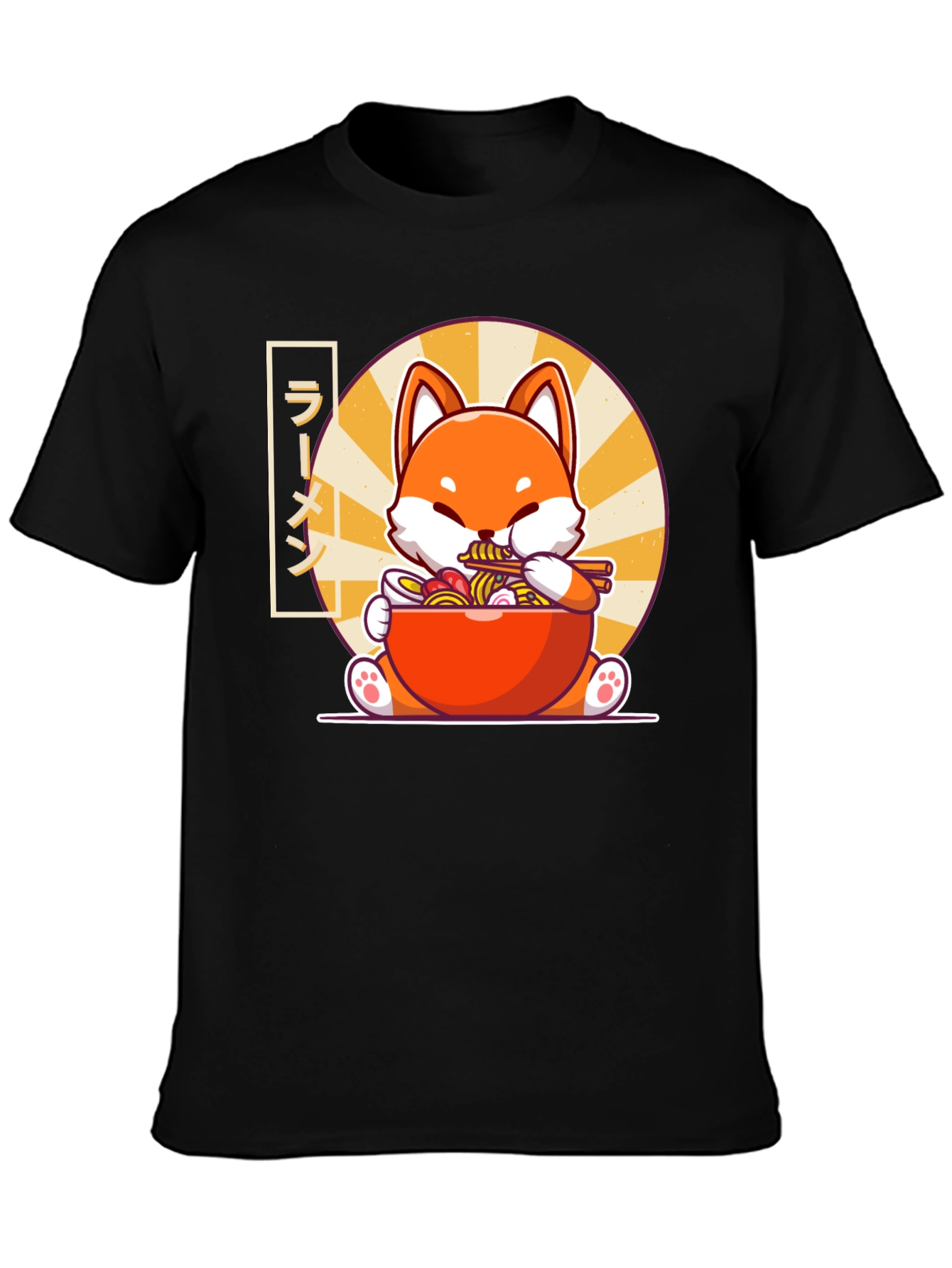 Ramen Fox T-Shirt - Cute Anime Graphic Tee