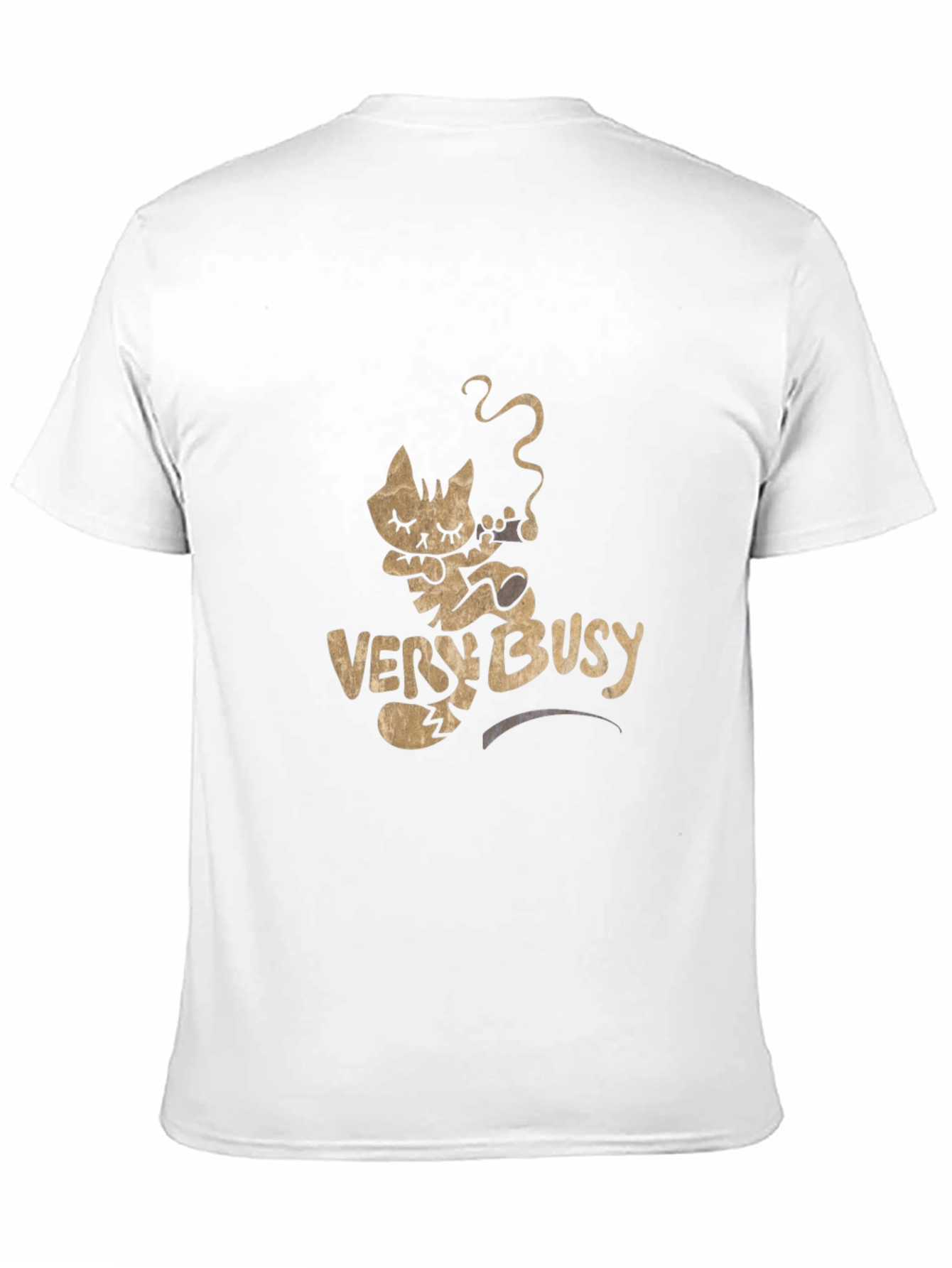 Funny Cat Smoking Tee - Very Busy Design