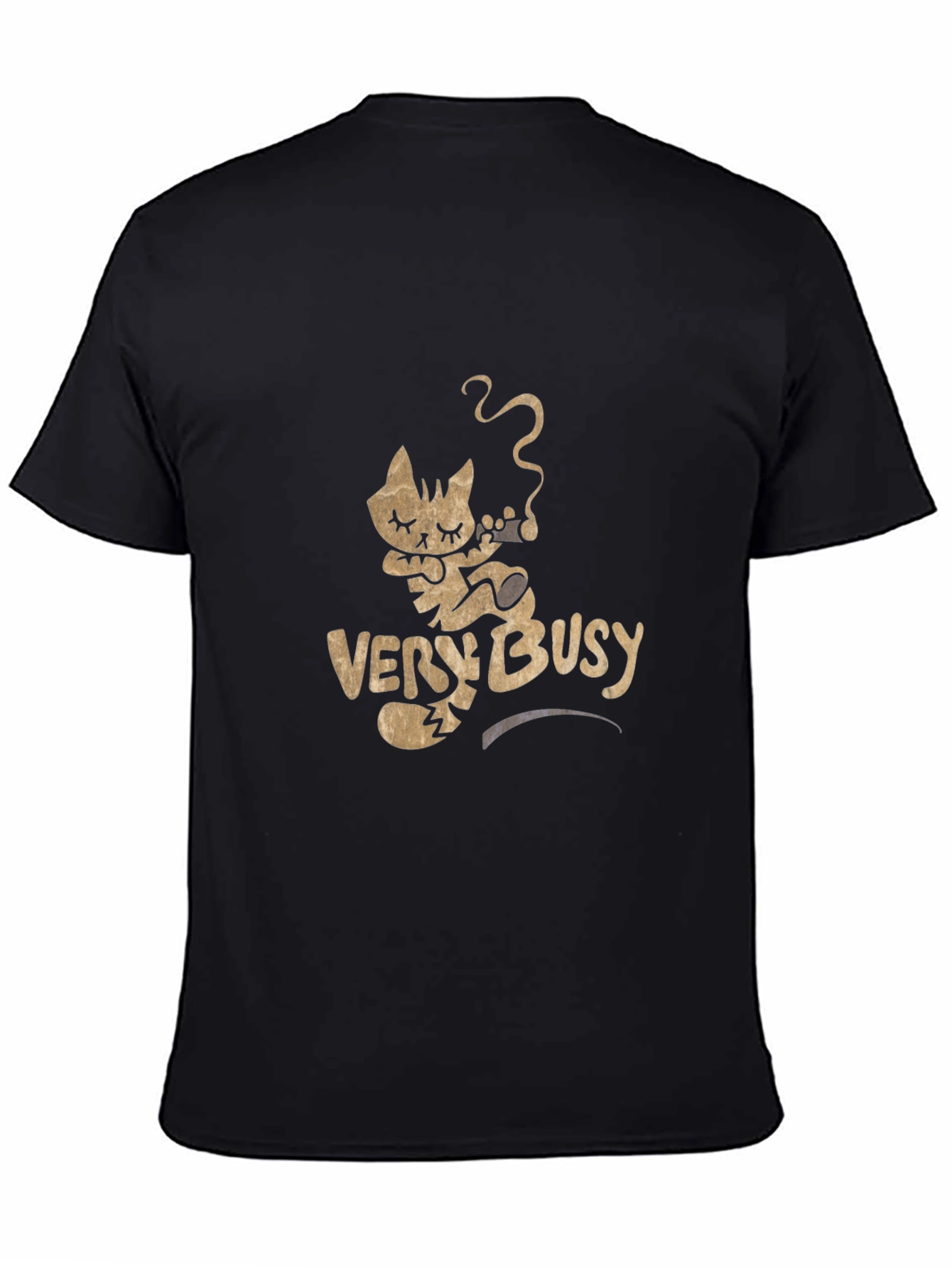 Funny Cat Smoking Tee - Very Busy Design