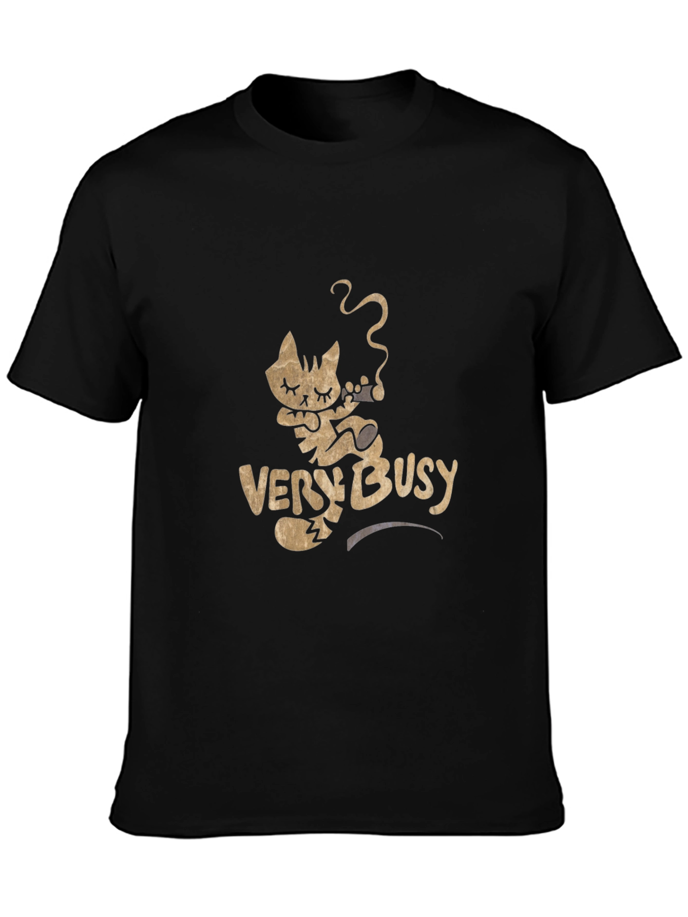 Funny Cat Smoking Tee - Very Busy Design