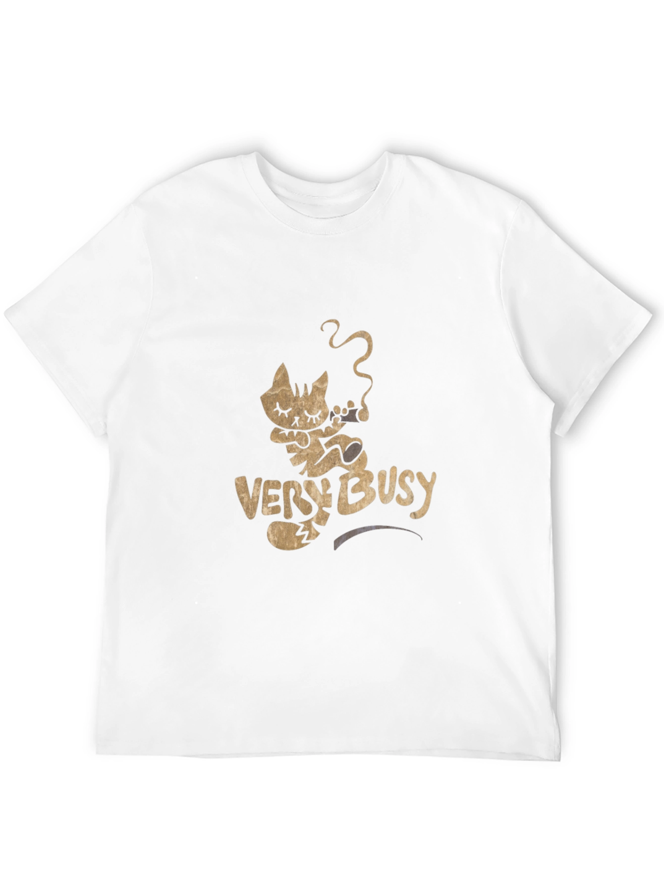Funny Cat Smoking Tee - Very Busy Design