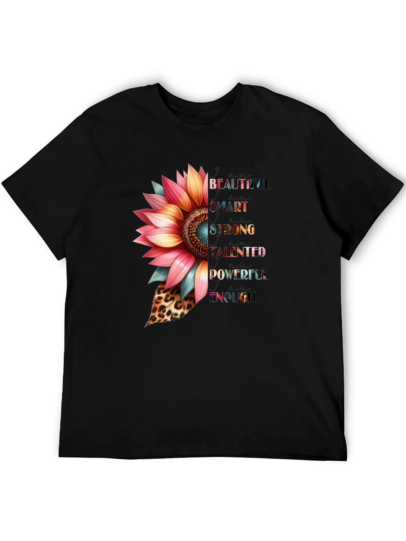 I am Beautiful Sunflower Graphic T-Shirt