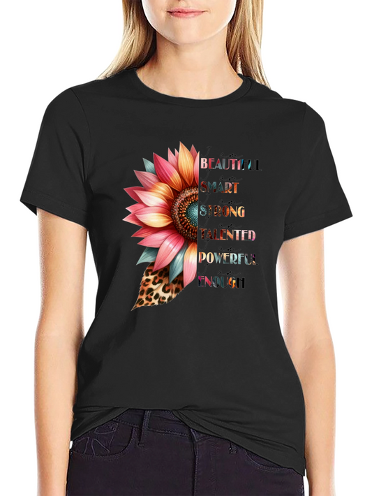 I am Beautiful Sunflower Graphic T-Shirt