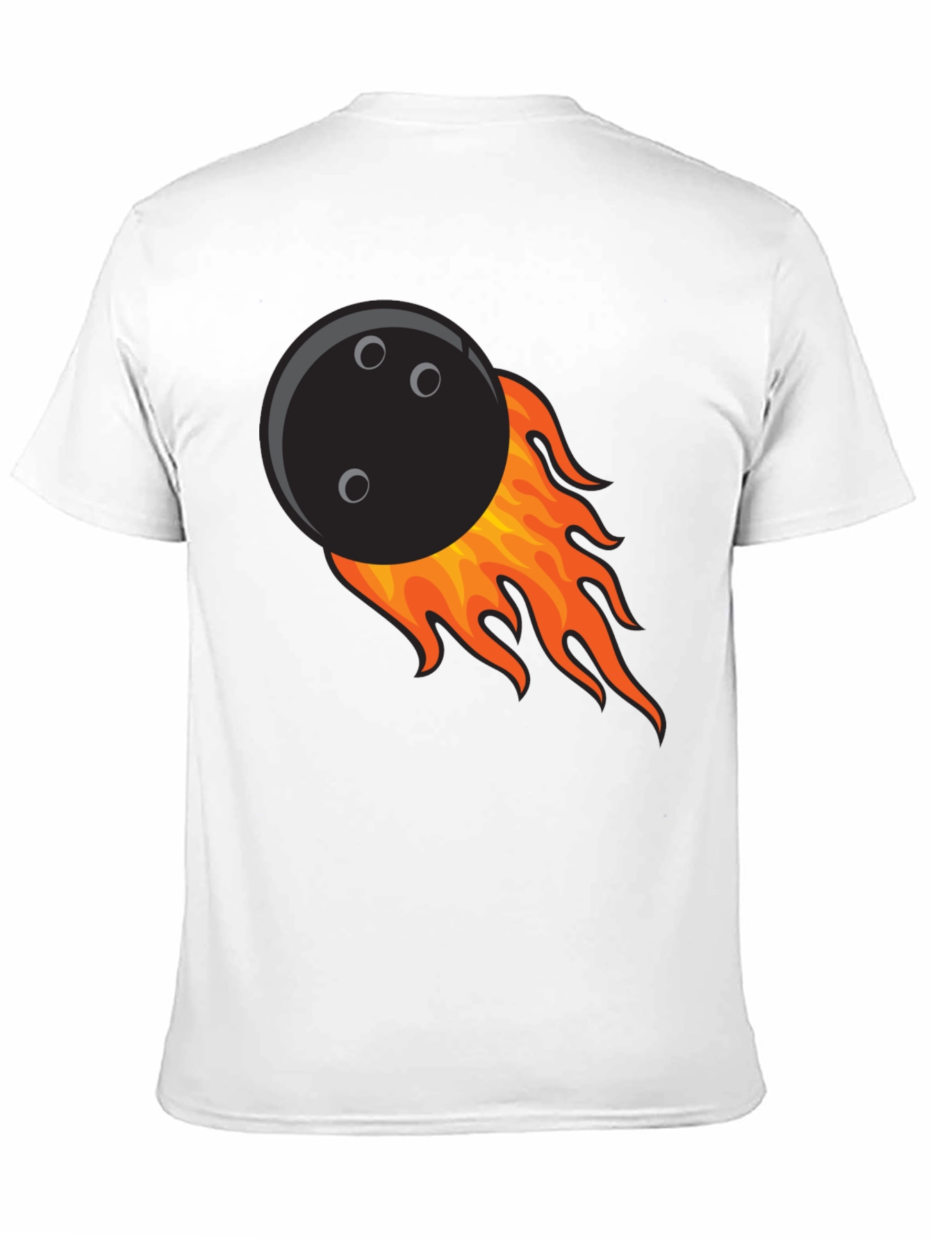 Flaming Bowling Ball Graphic Tee - Cool Strike!