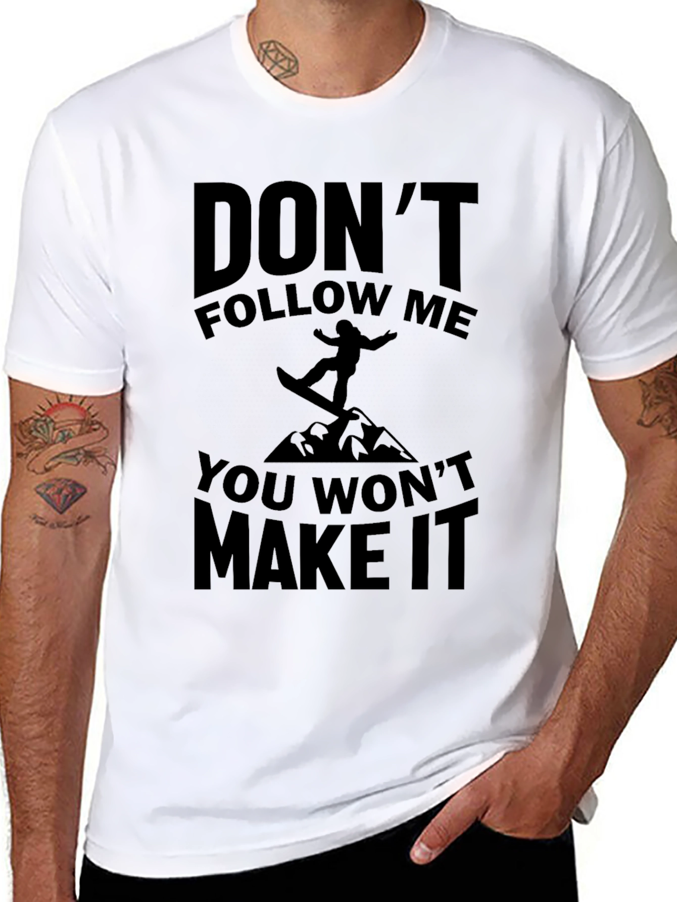 Dont Follow Me T-Shirt - Snowboarder Tee