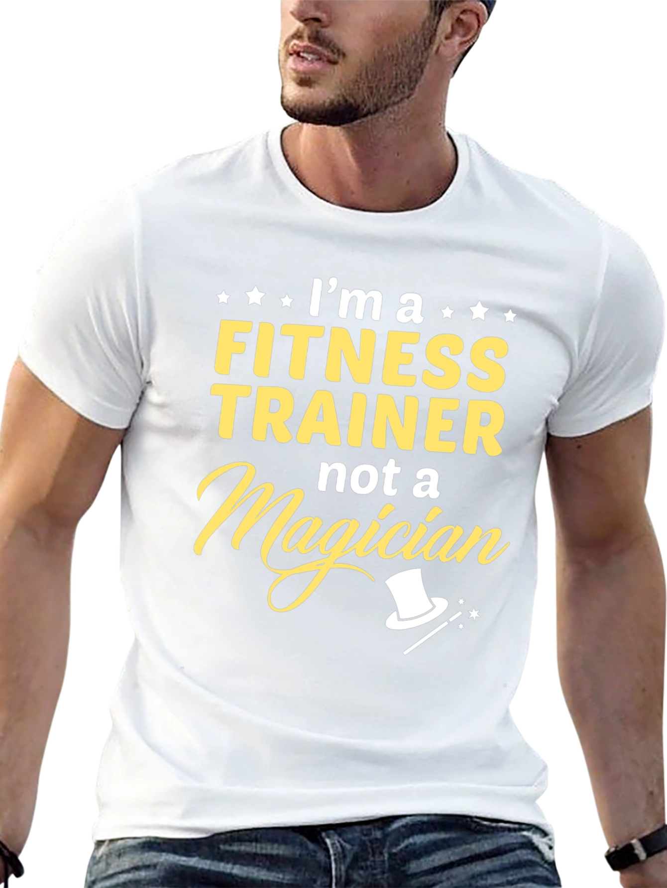 Fitness Trainer T-Shirt - Not a Magician Funny Tee