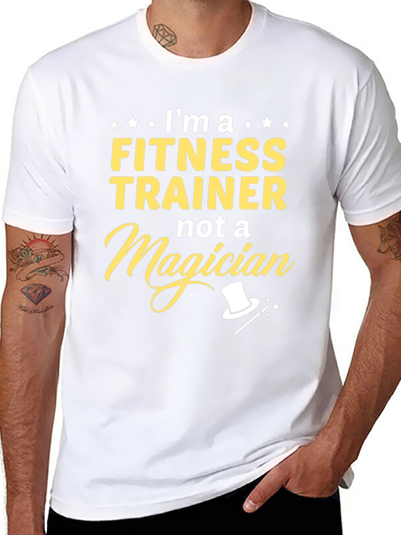 Fitness Trainer T-Shirt - Not a Magician Funny Tee