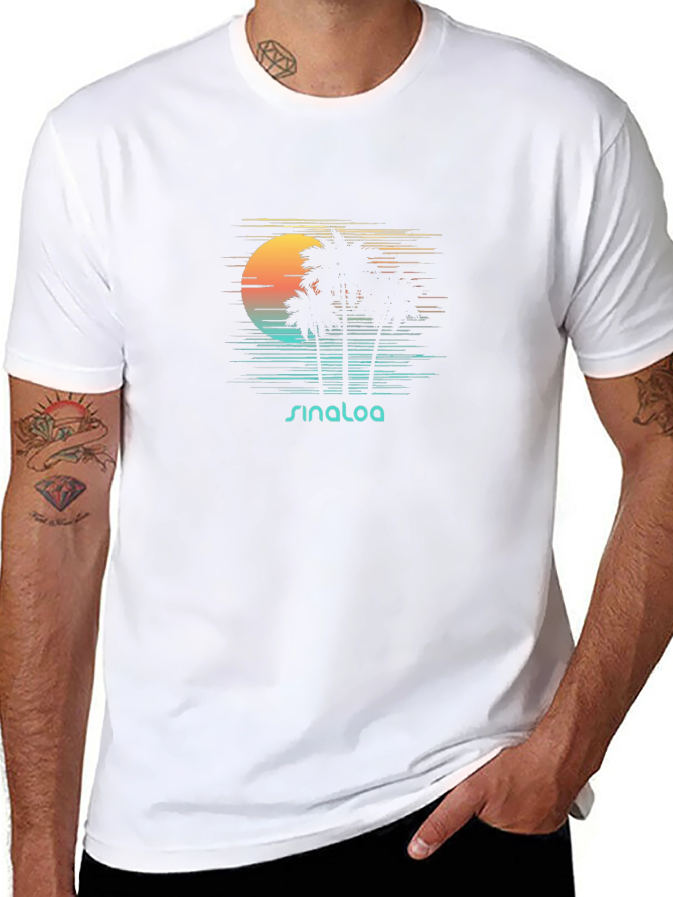 Sinaloa Sunset T-Shirt - Palm Tree Graphic Tee