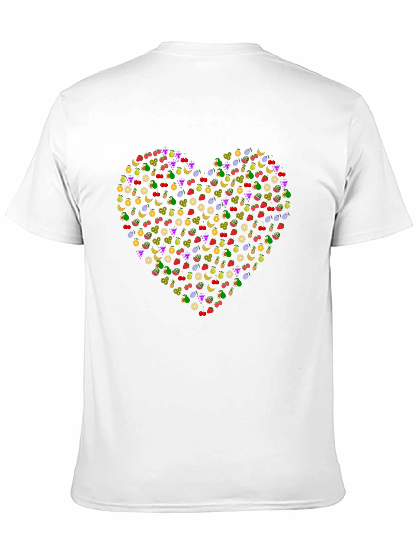 Fruit Heart Graphic Black T-Shirt