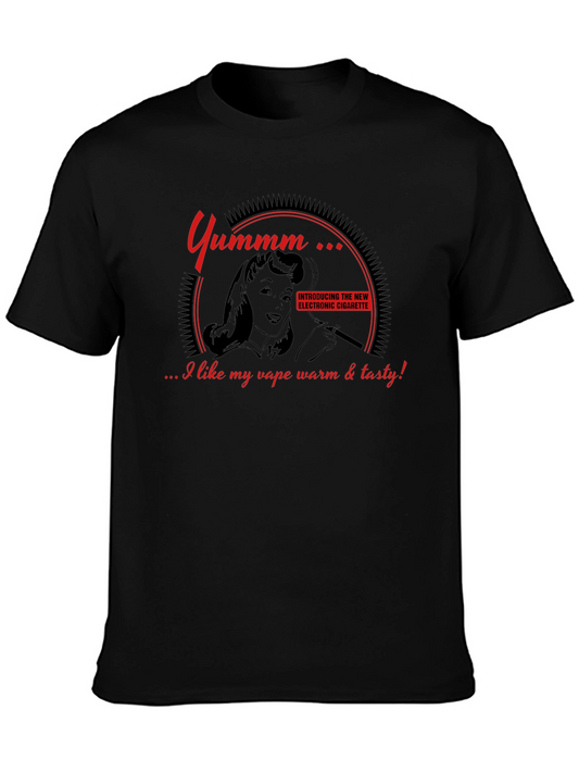 Retro Vape T-Shirt - Warm & Tasty Electronic Cigarette Design