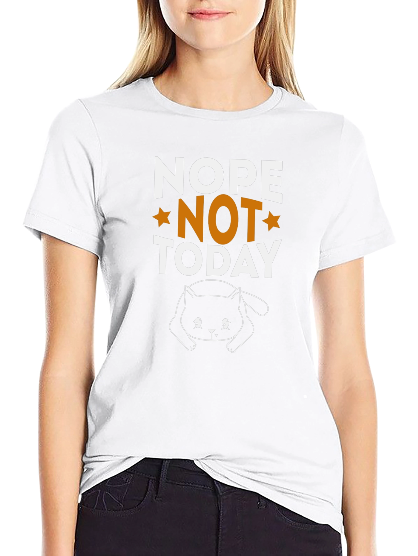Nope Not Today Cat Graphic Tee
