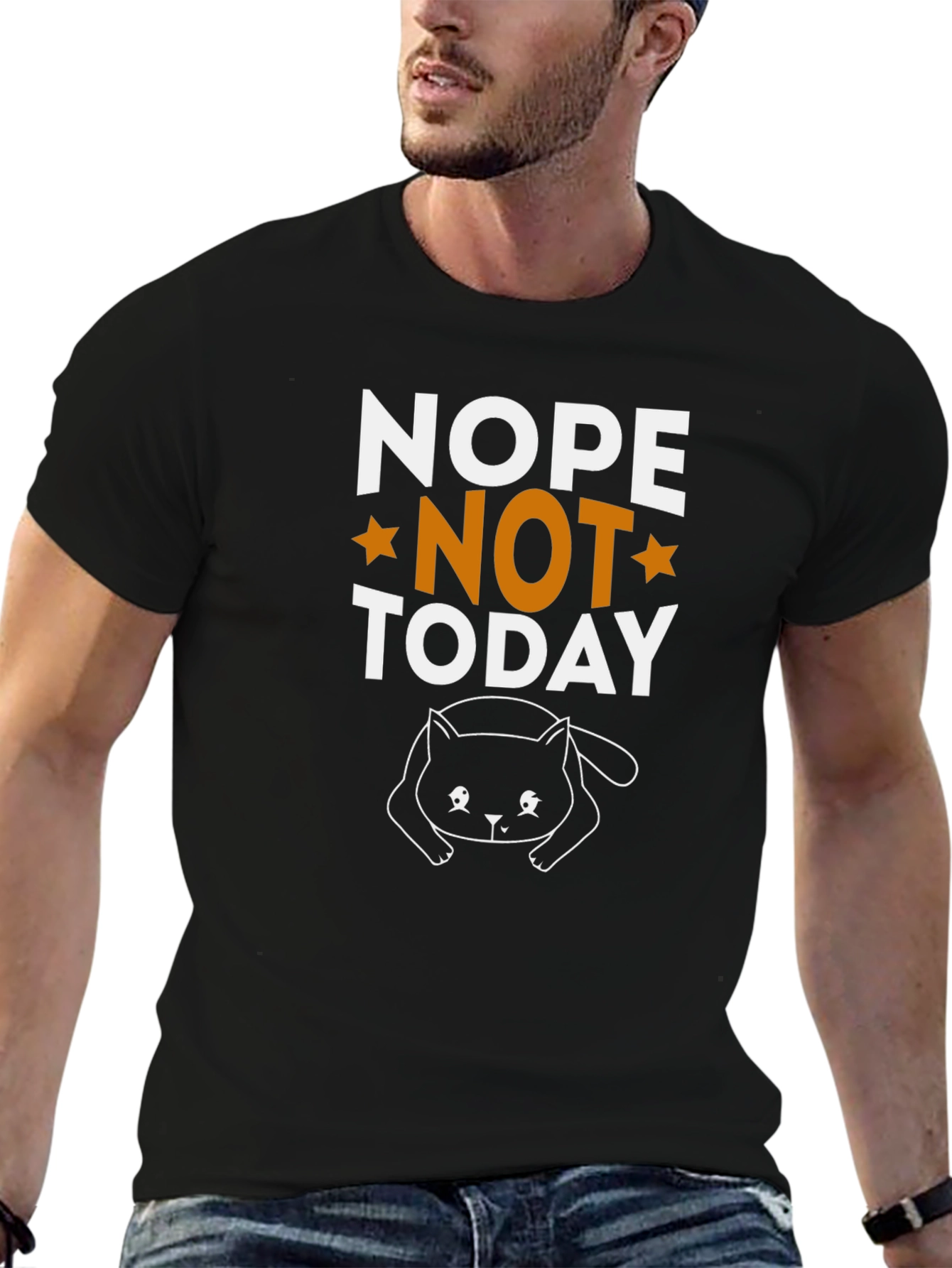 Nope Not Today Cat Graphic Tee