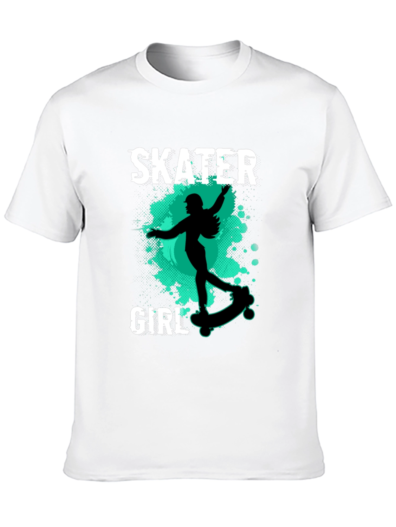 Skater Girl Graphic Tee - Cool Black T-Shirt