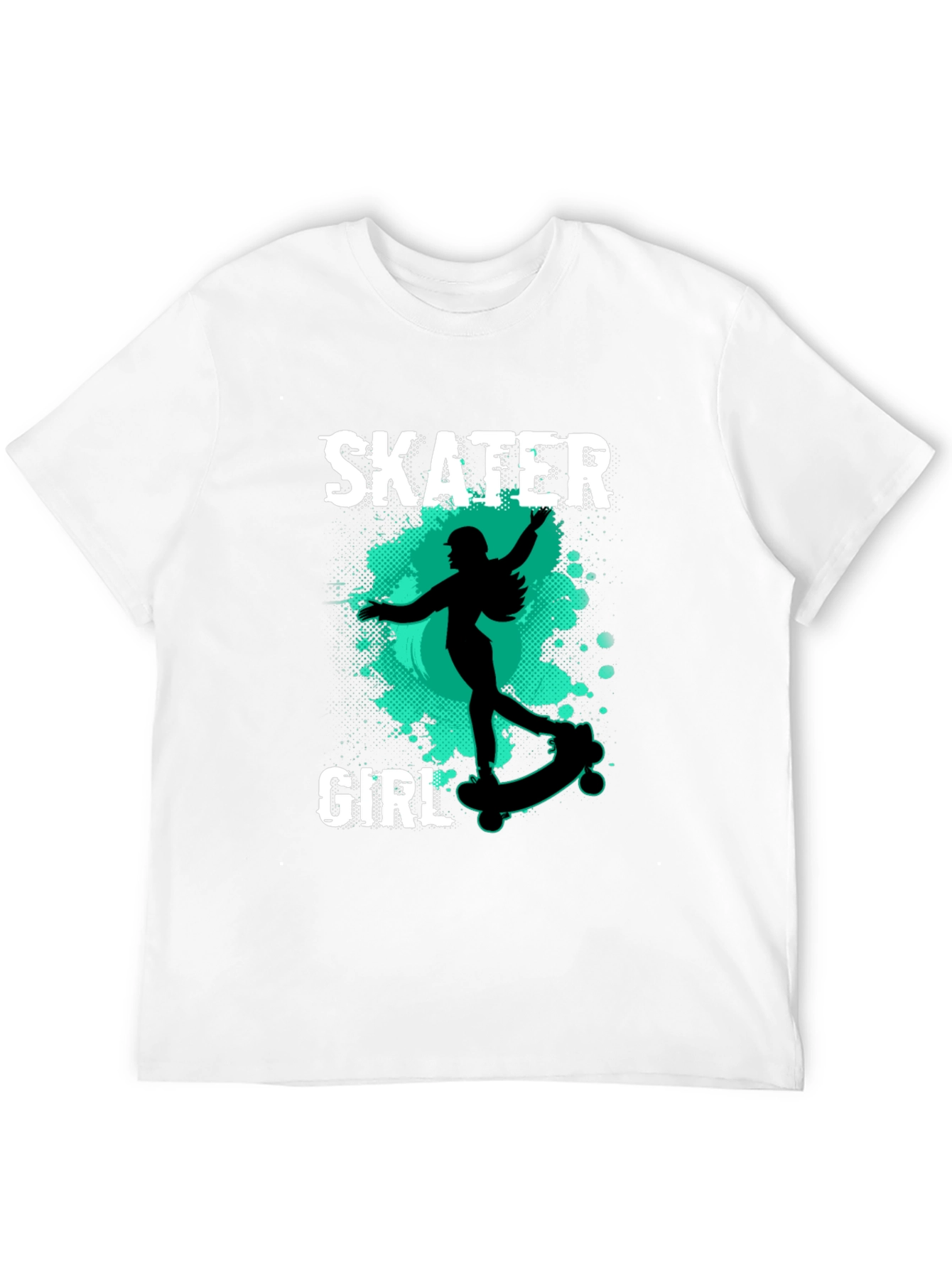 Skater Girl Graphic Tee - Cool Black T-Shirt