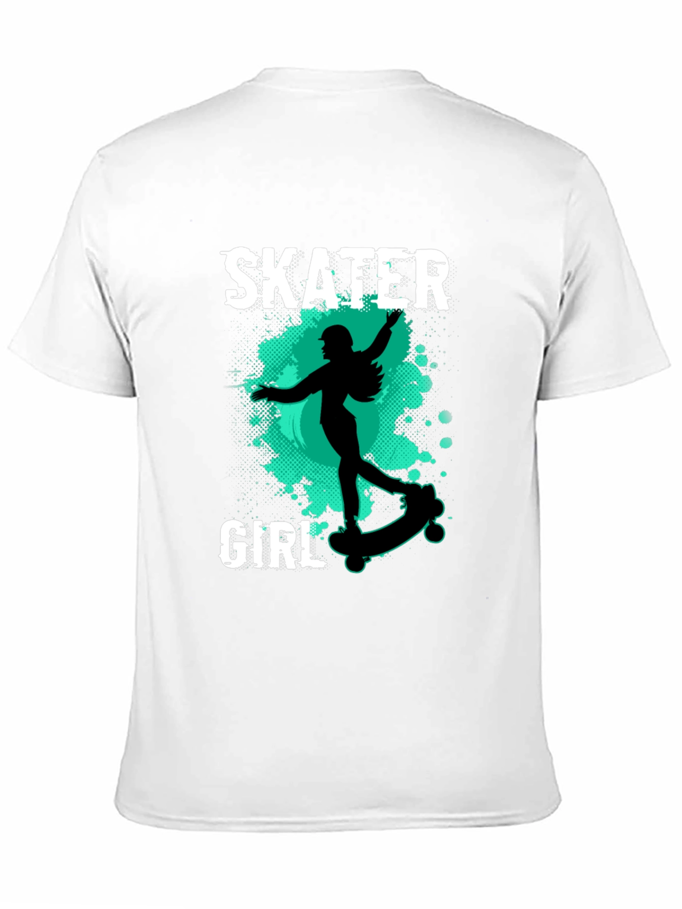 Skater Girl Graphic Tee - Cool Black T-Shirt