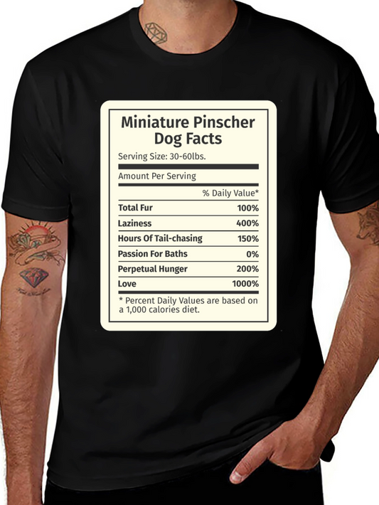 Miniature Pinscher Dog Facts T-Shirt - Funny Pet Lover Tee