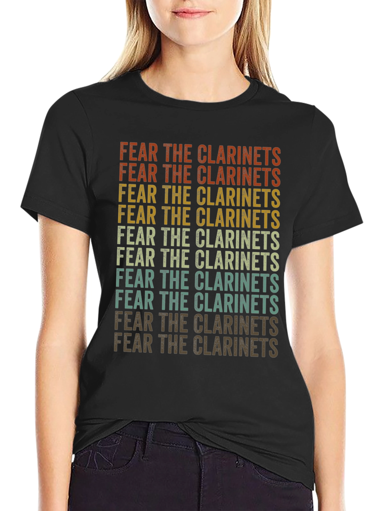 Fear the Clarinets Retro Graphic T-Shirt