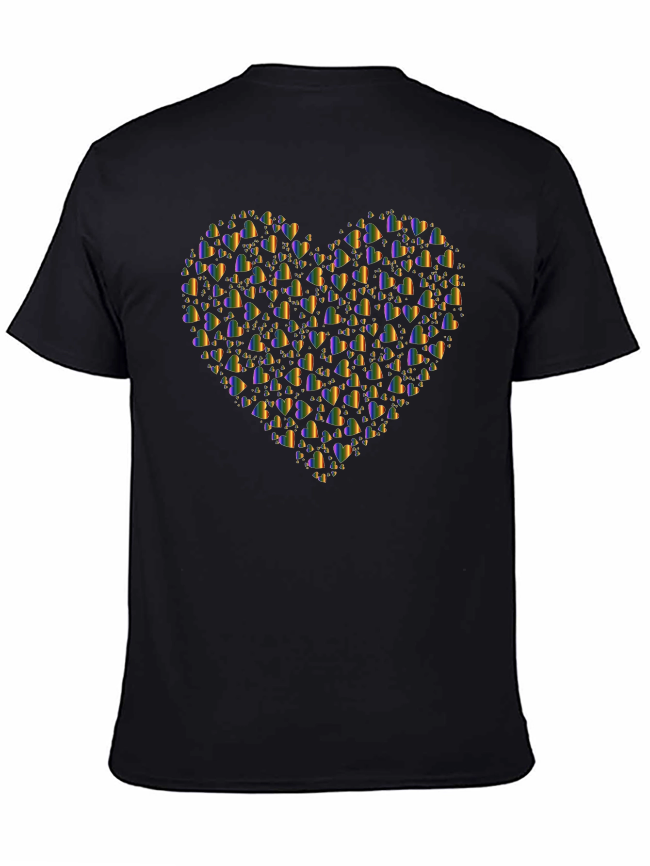 LGBT Pride Heart Graphic Tee - Black