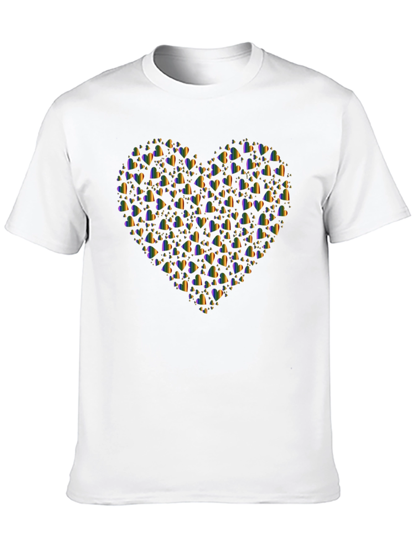 LGBT Pride Heart Graphic Tee - Black
