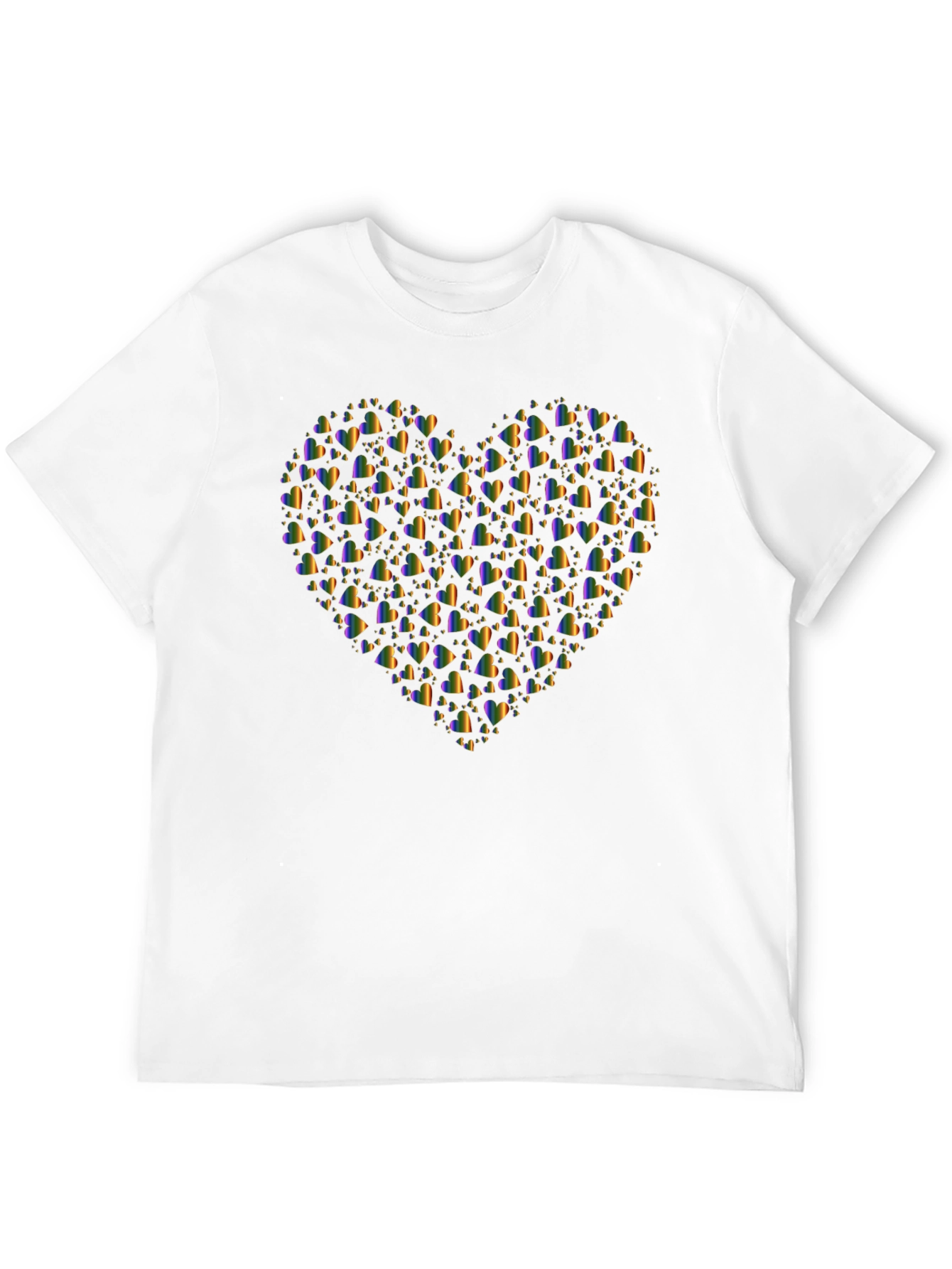 LGBT Pride Heart Graphic Tee - Black