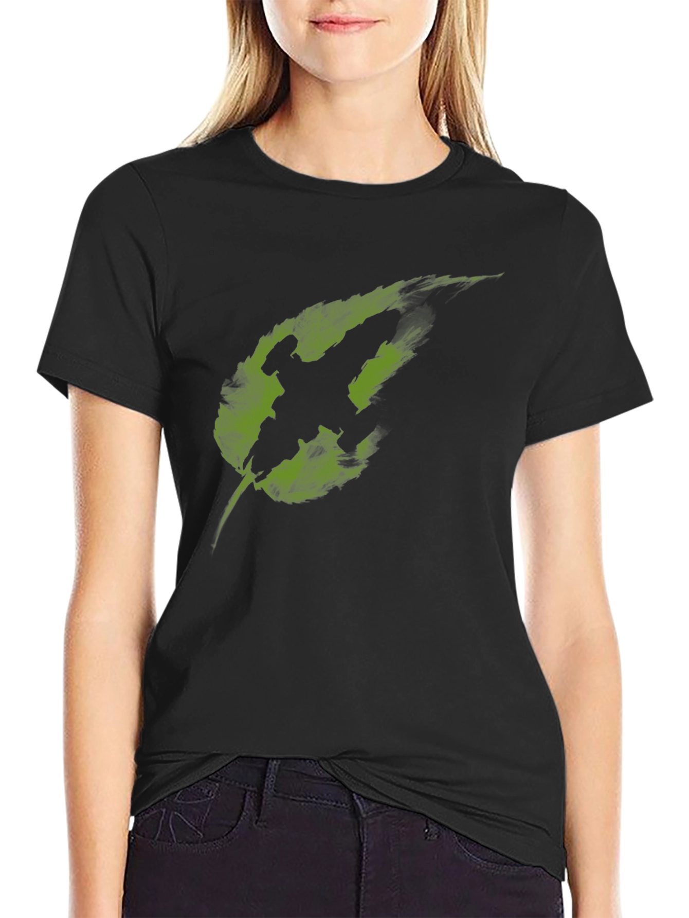 Leaf Warrior Graphic T-Shirt - Cool Black Tee